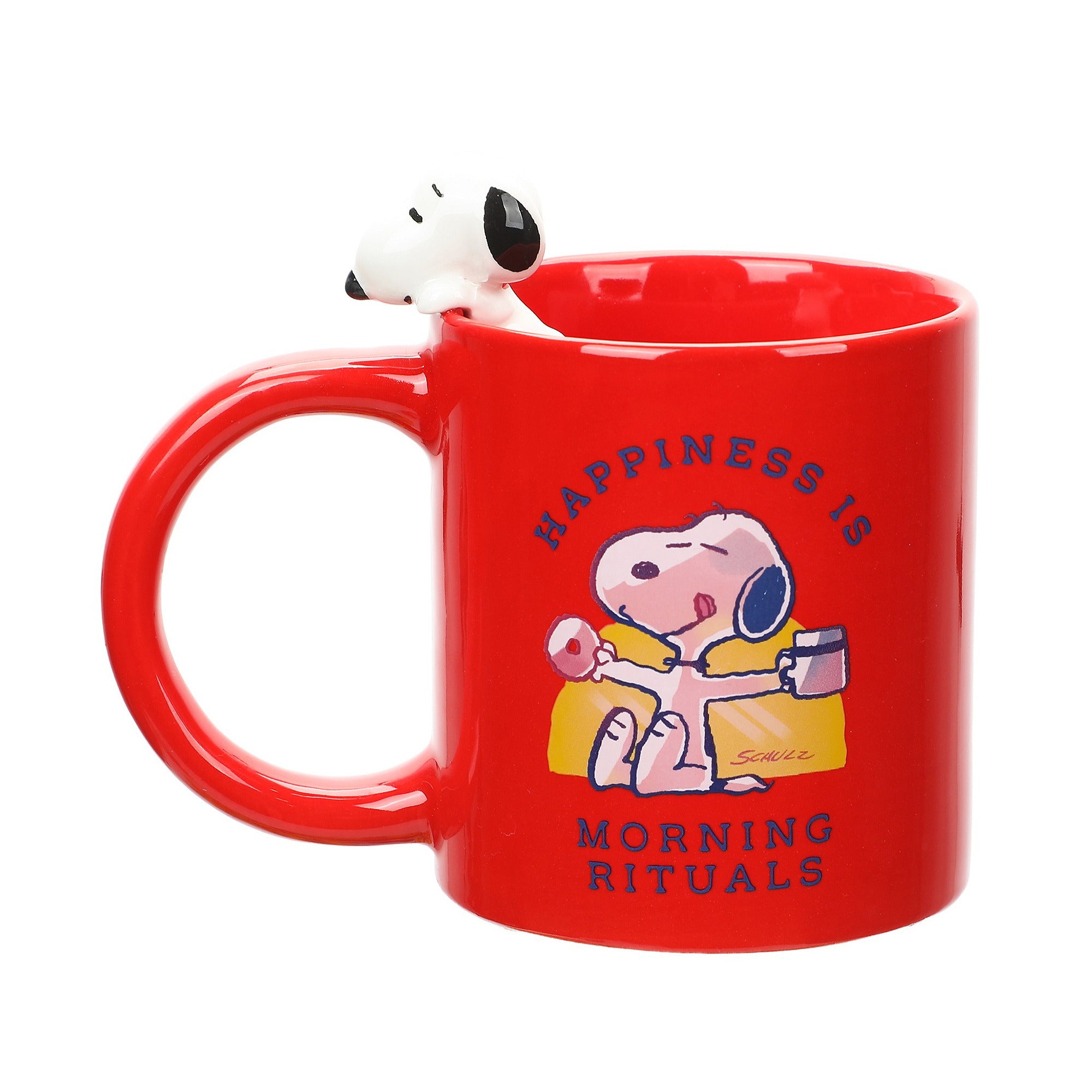 Peanuts Snoopy Peeking Sculpted Ceramic Coffee Mug 16 oz