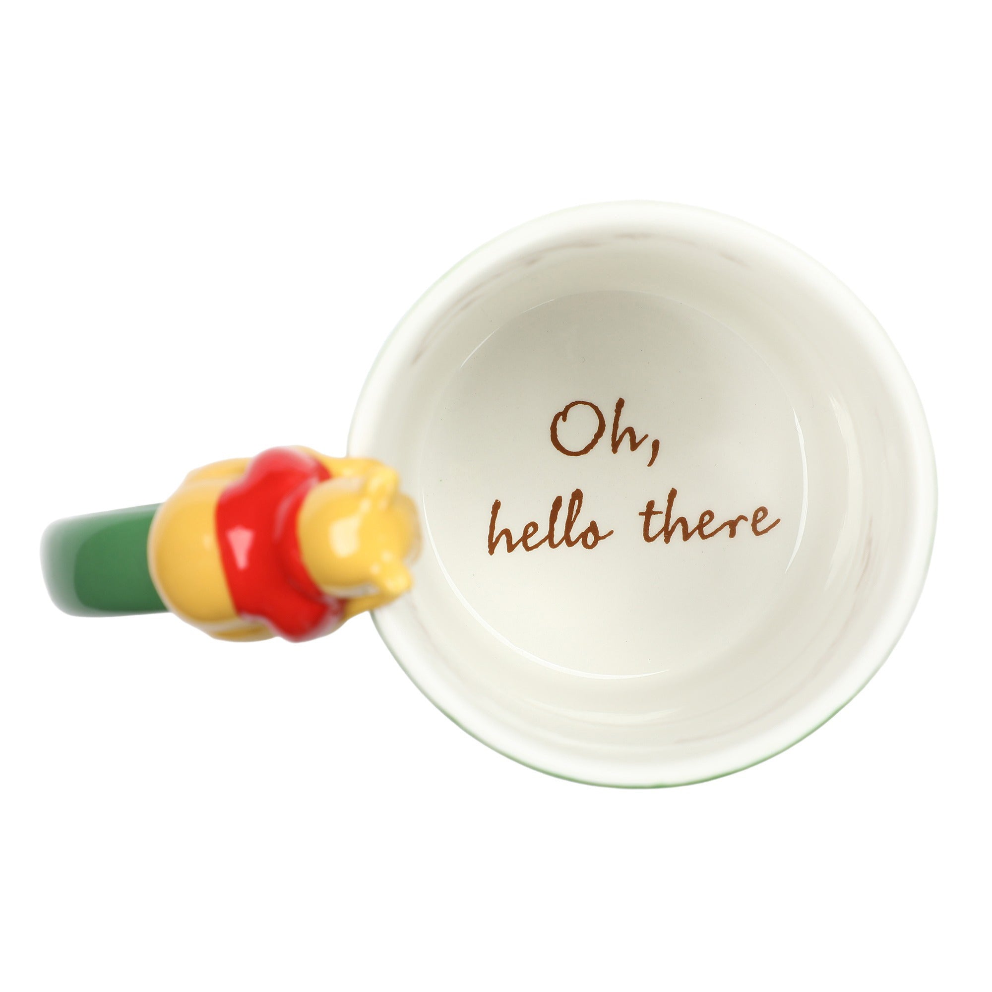 Winnie The Pooh Peeking Handle 16 oz Sculpted Ceramic Mug