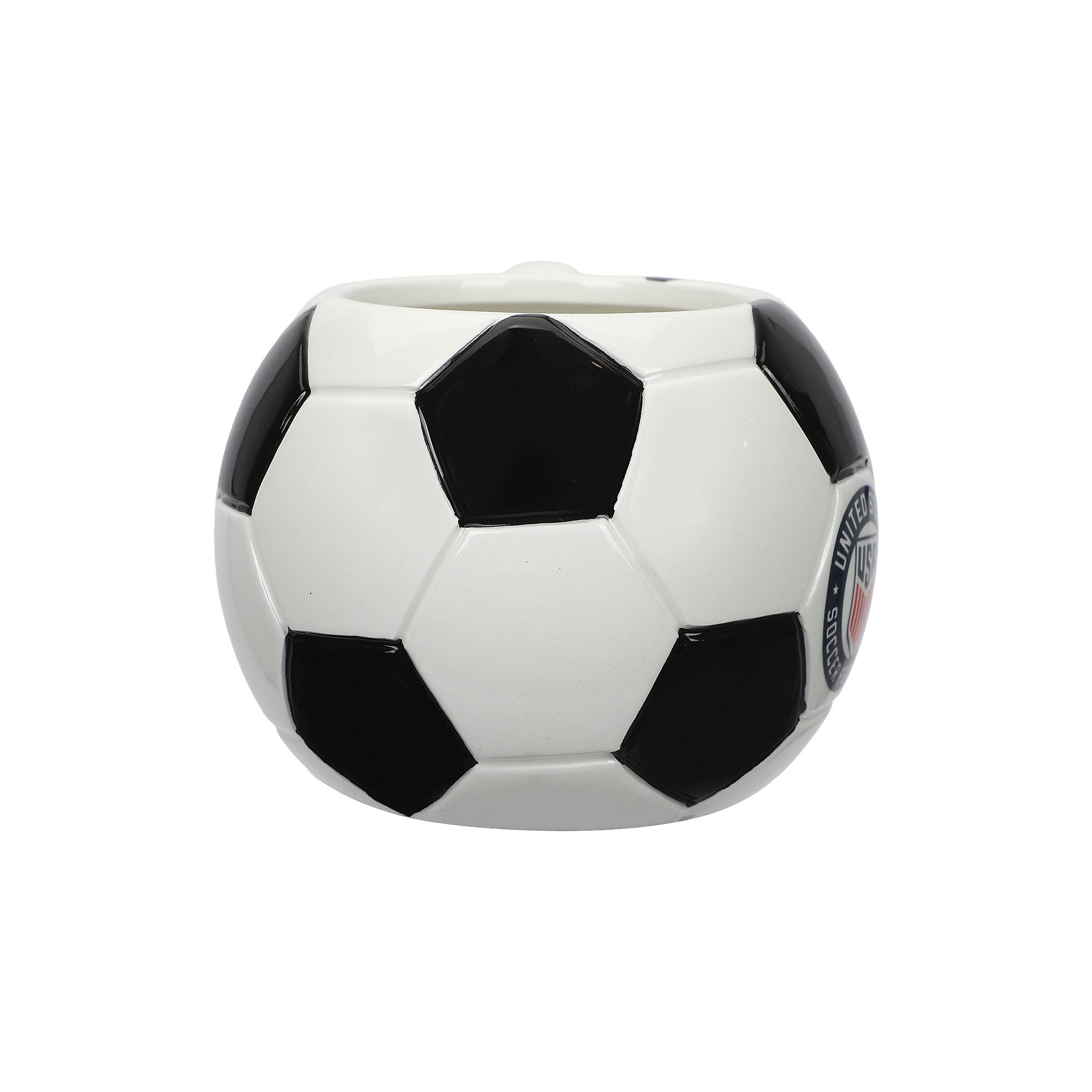 United States Soccer Federation 18 oz Sculpted Soccer Ball Ceramic Coffee Mug