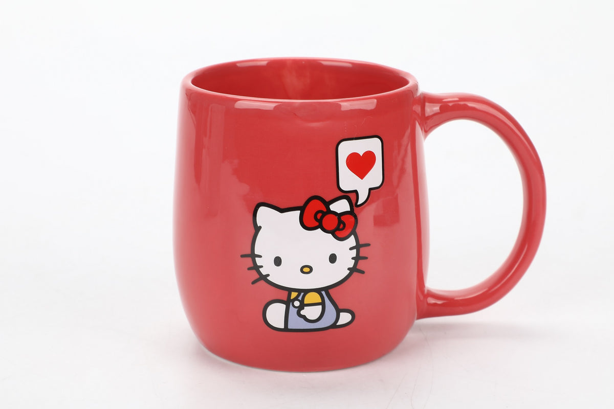 Hello Kitty Sculpted Sitting Ceramic Mug 16 oz Red