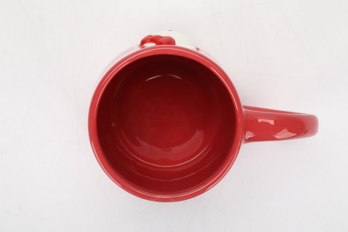 Hello Kitty Sculpted Sitting Ceramic Mug 16 oz Red