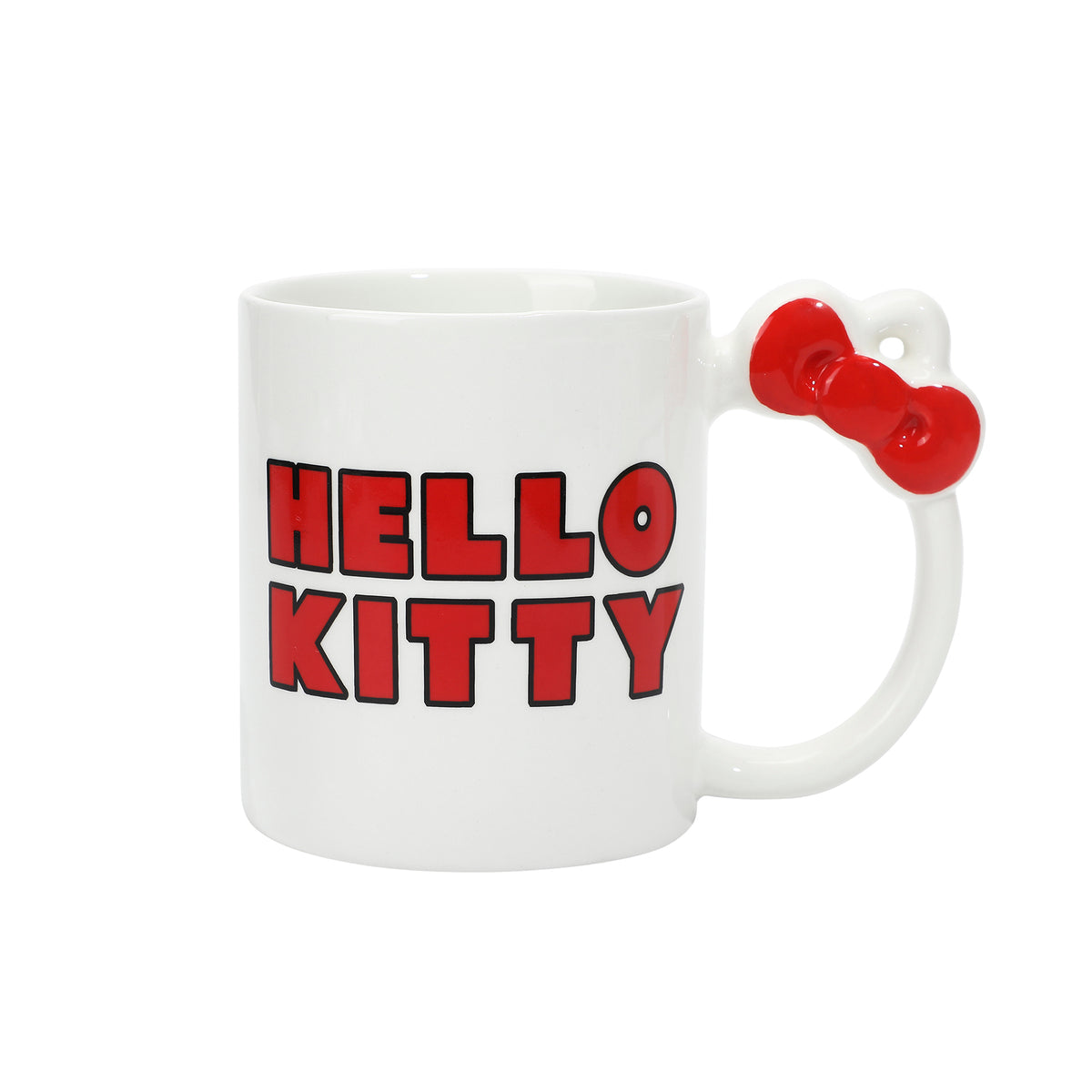 Hello Kitty 16 oz Sculpted Handle Ceramic Coffee Mug