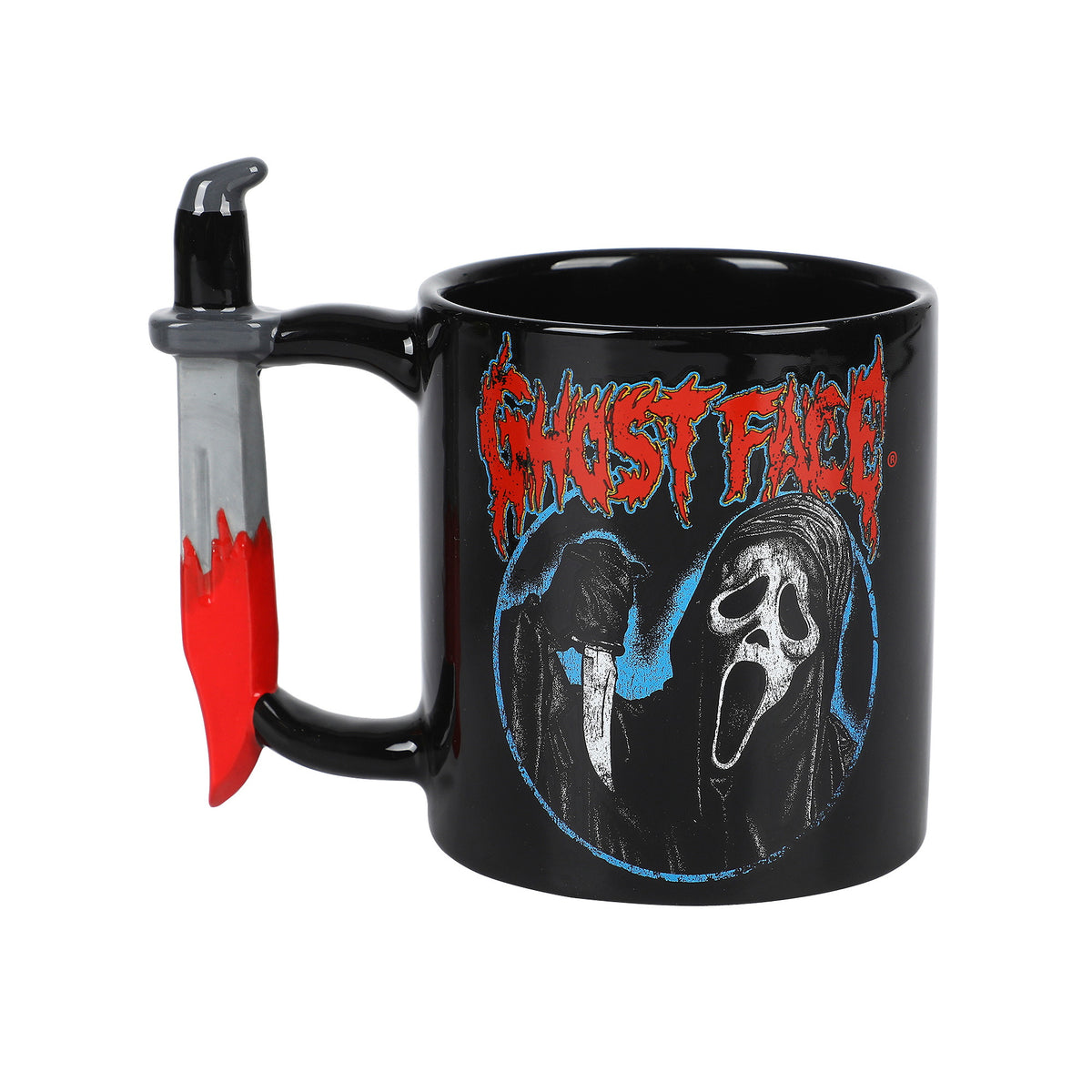 Ghostface Sculpted Handle Ceramic Mug 16 oz for Fans