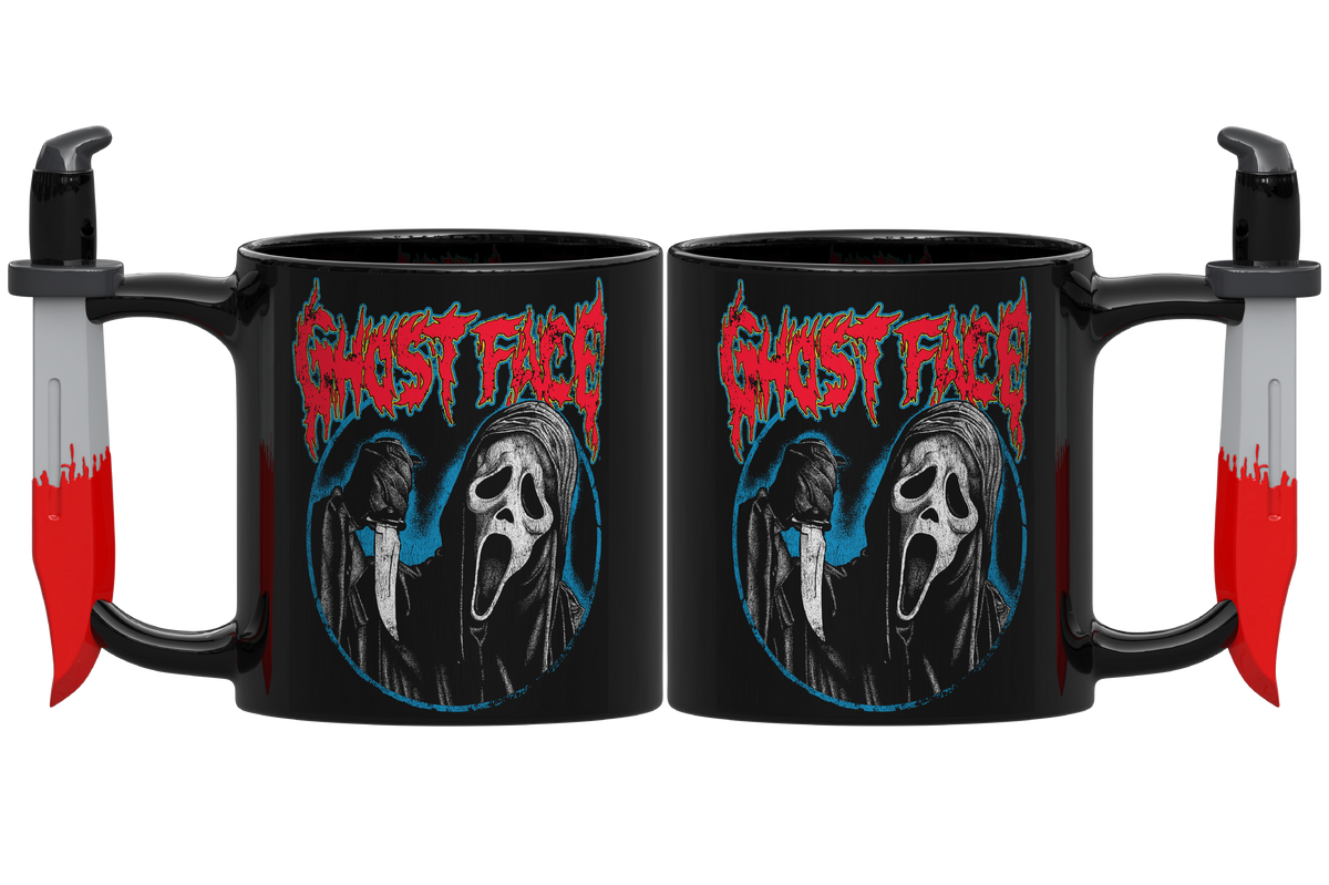 Ghostface Sculpted Handle Ceramic Mug 16 oz for Fans