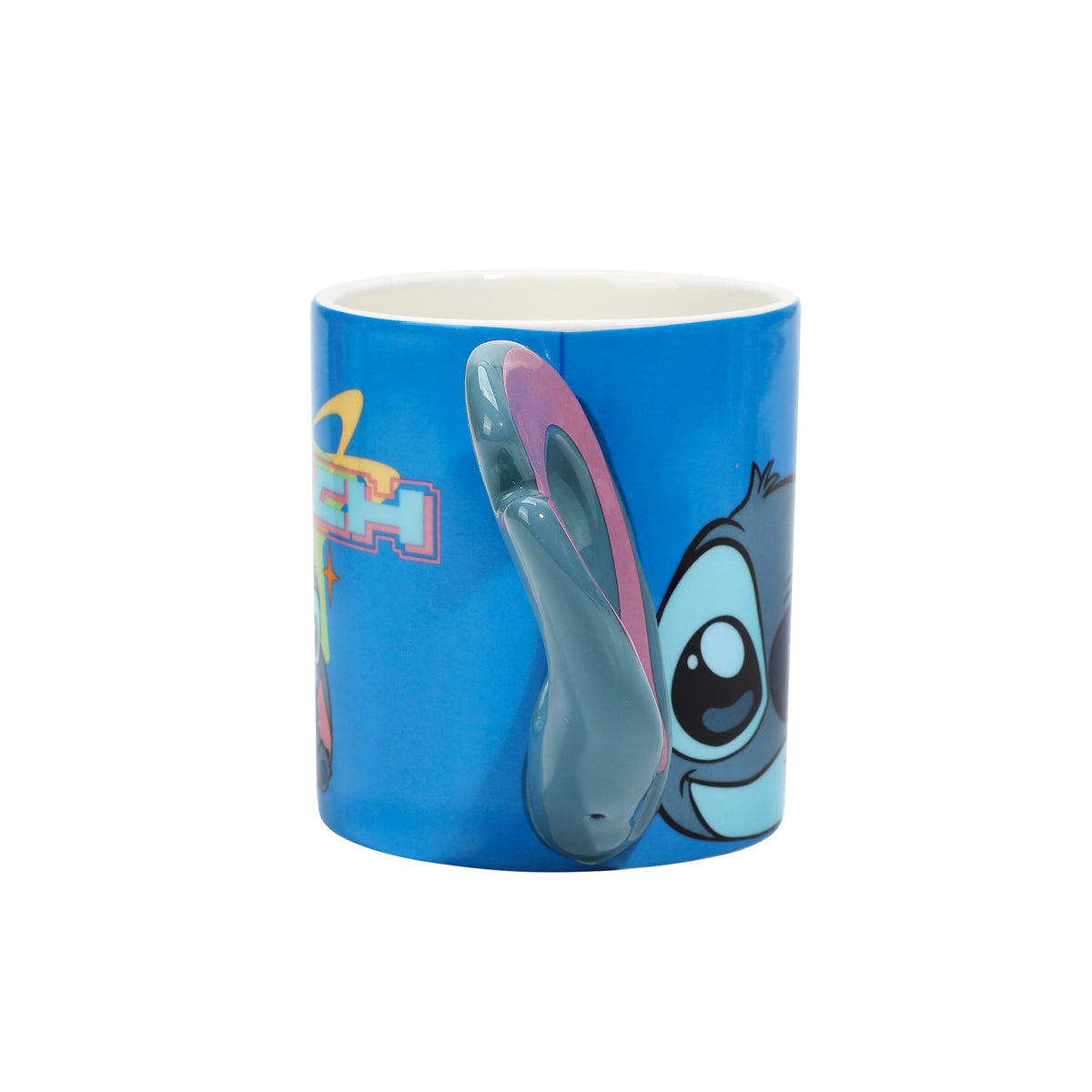 Lilo & Stitch Stitch Sculpted Handle Ceramic Mug 16 oz