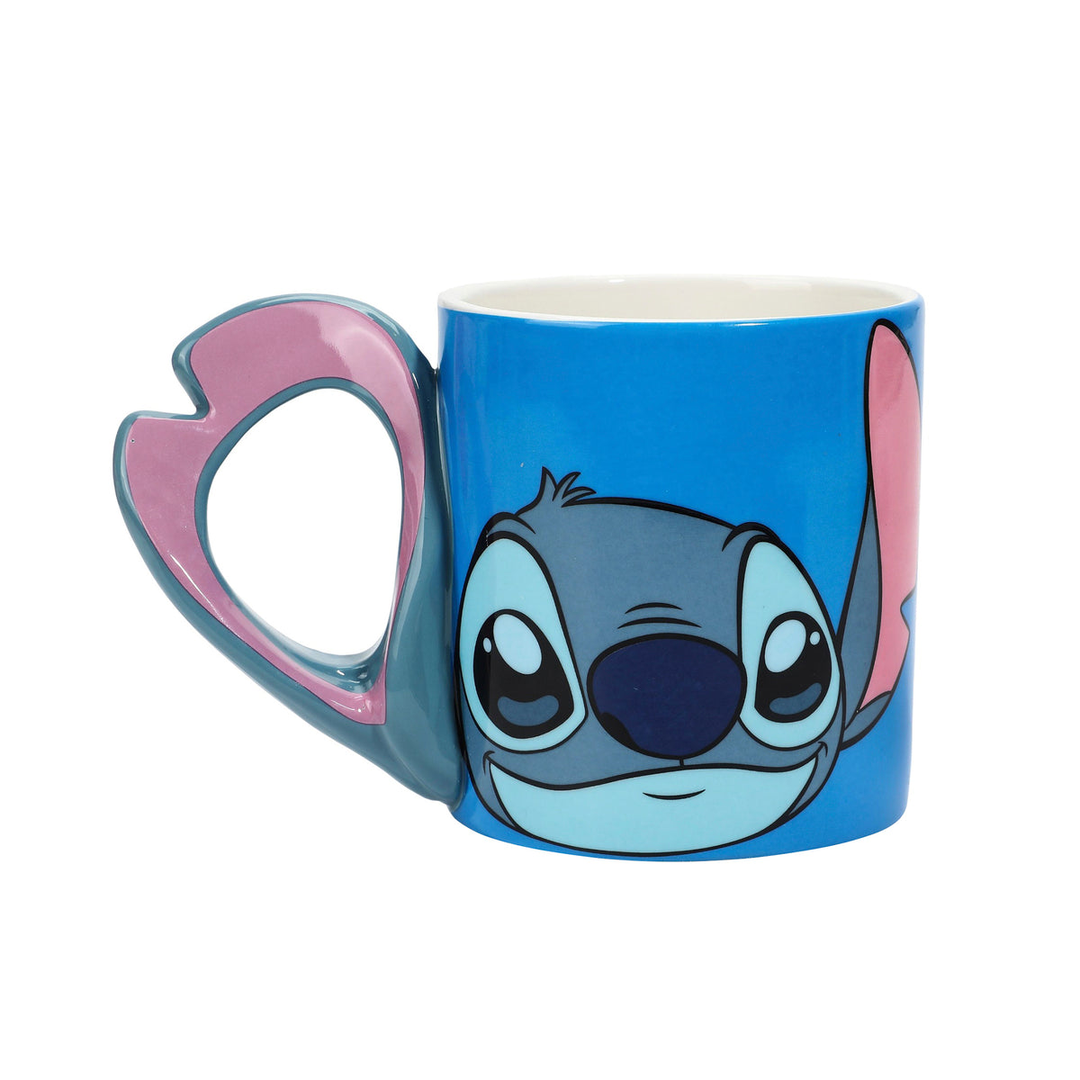 Lilo & Stitch Stitch Sculpted Handle Ceramic Mug 16 oz