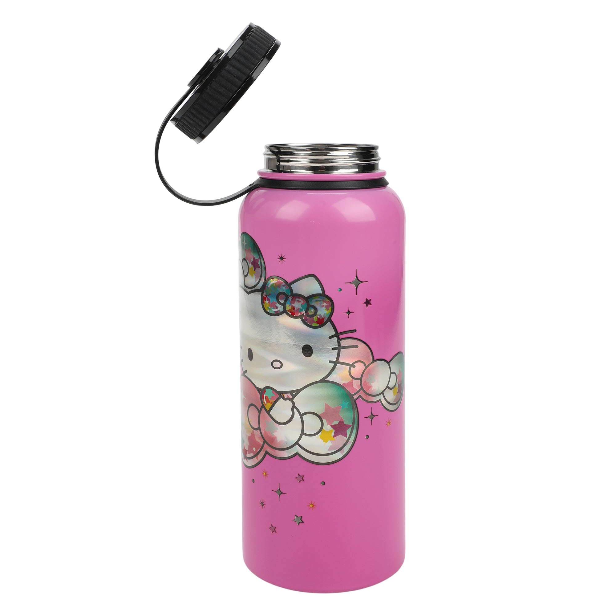 Hello Kitty CD Collection 40 Oz Pink Stainless Steel Water Bottle