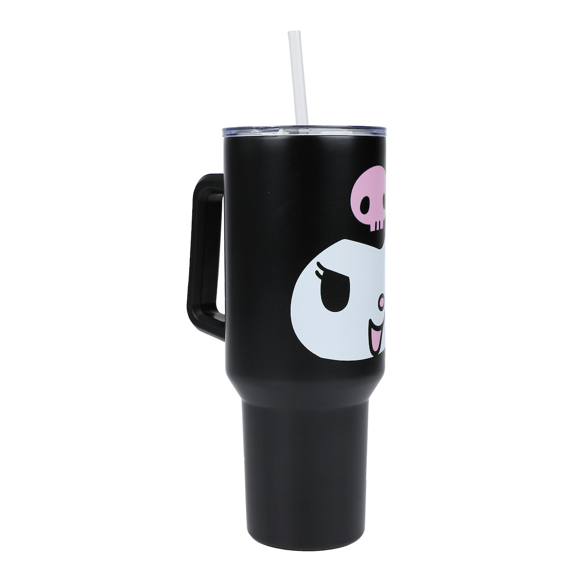 Sanrio Kuromi Vacuum Insulated 40 Oz. Stainless Steel Tumbler with Leak-Proof Lid & Easy Carry Handle for Travel or Home
