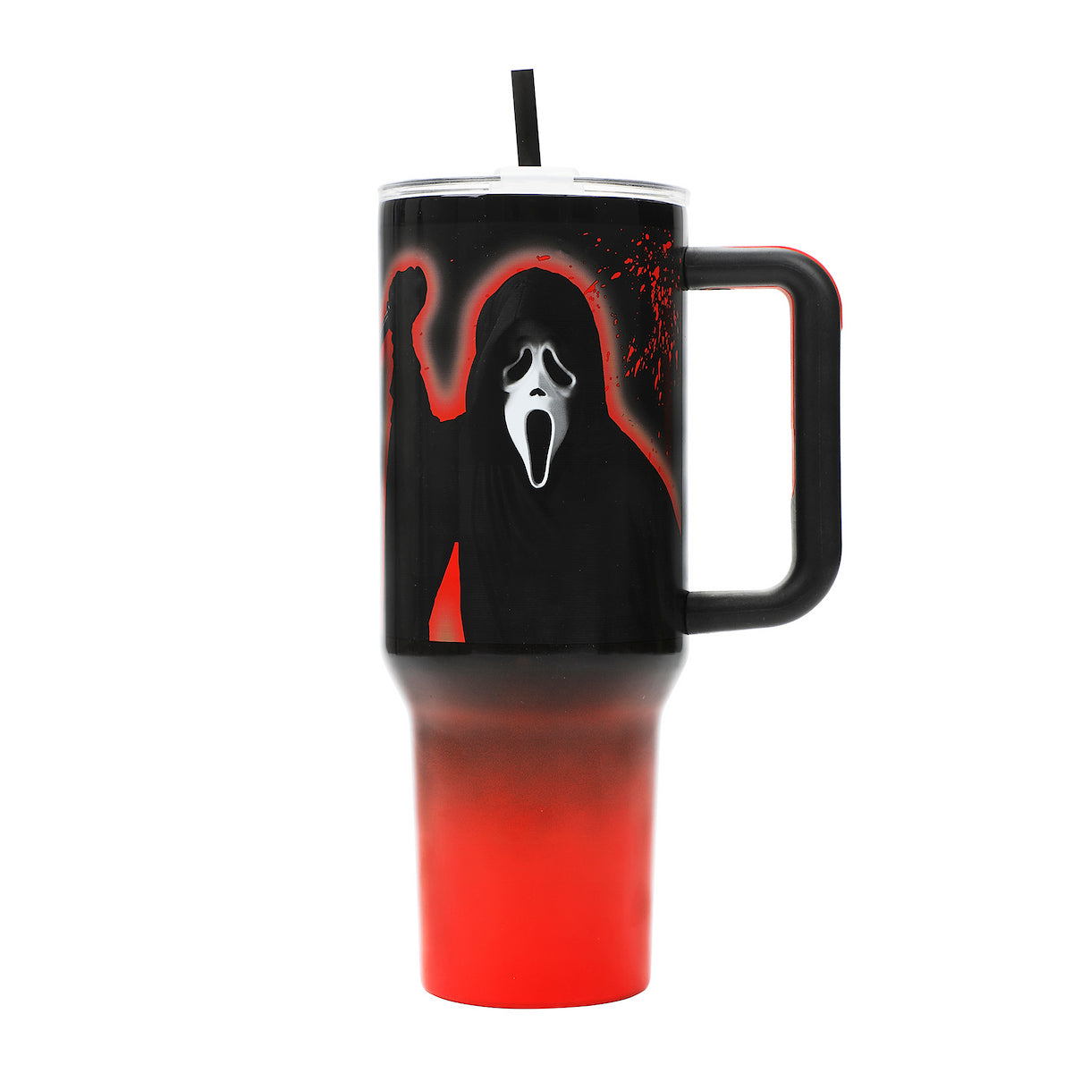 Ghost Face Black & Orange Ombre 40 Oz Stainless Steel Tumbler