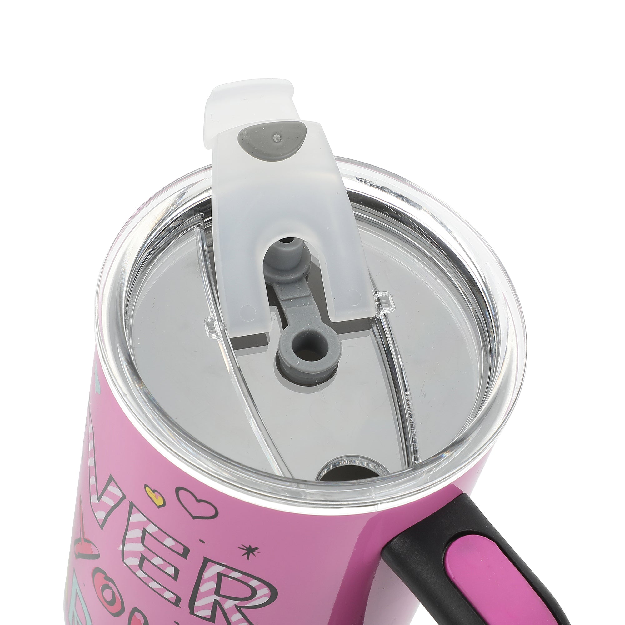 Bioworld Hello Kitty "Never Lose Your Spark" Vacuum Insulated 40 Oz. Pink & Green Ombre Stainless Steel Tumbler with Leak-Proof Lid & Easy Carry Handle for Travel or Home