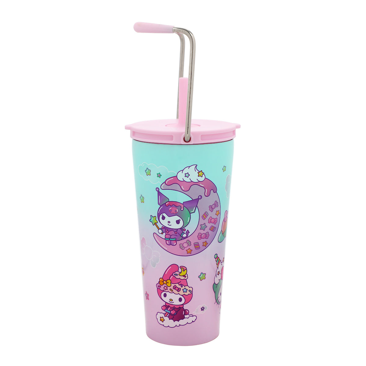 Hello Kitty & Friends Sweets Outfits 20 Oz Blue & Purple Stainless Steel Tumbler