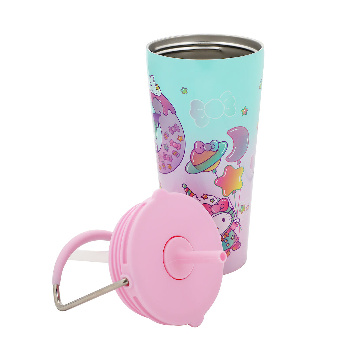 Hello Kitty & Friends Sweets Outfits 20 Oz Blue & Purple Stainless Steel Tumbler