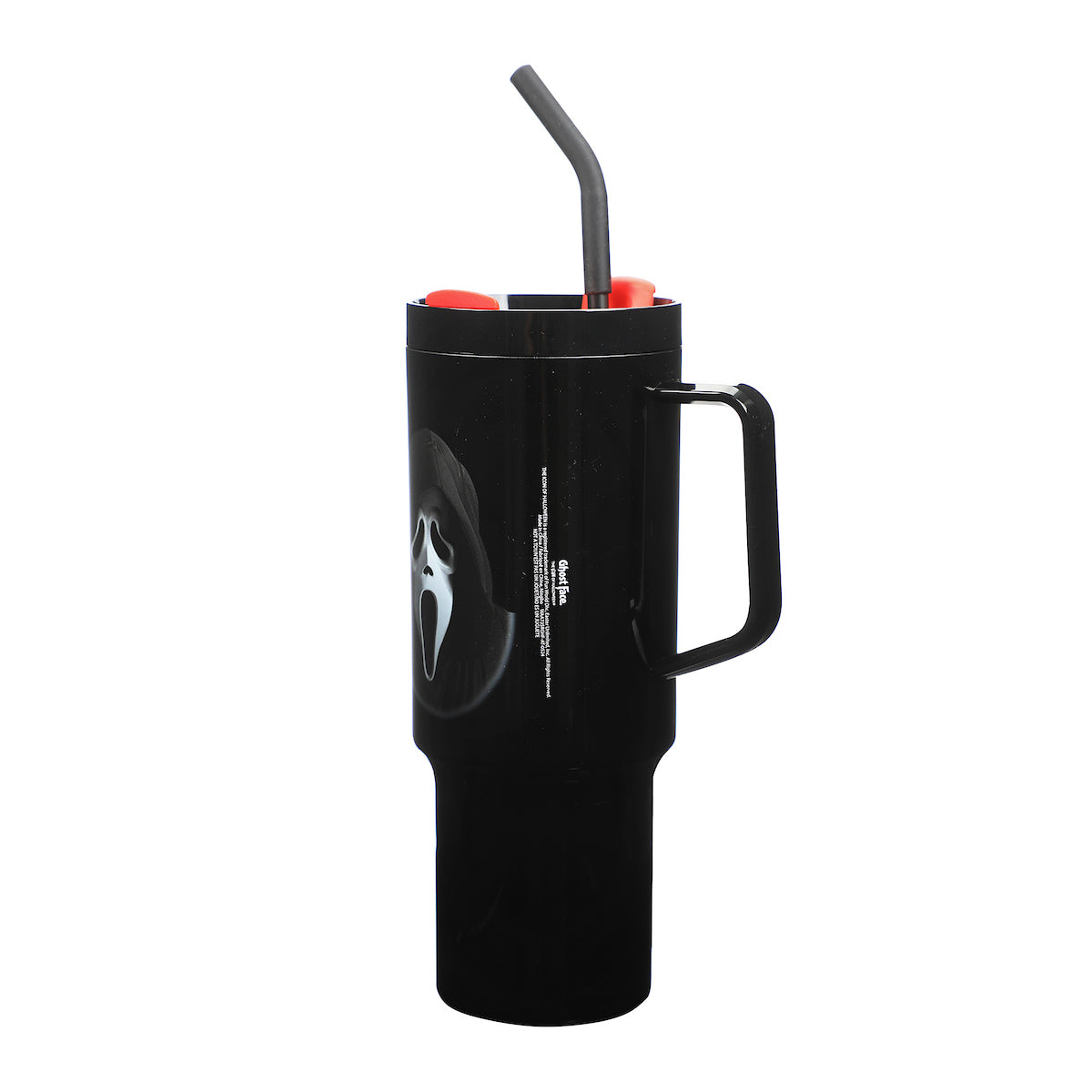 Ghost Face Character Head Black 44 Oz Plastic Tumbler