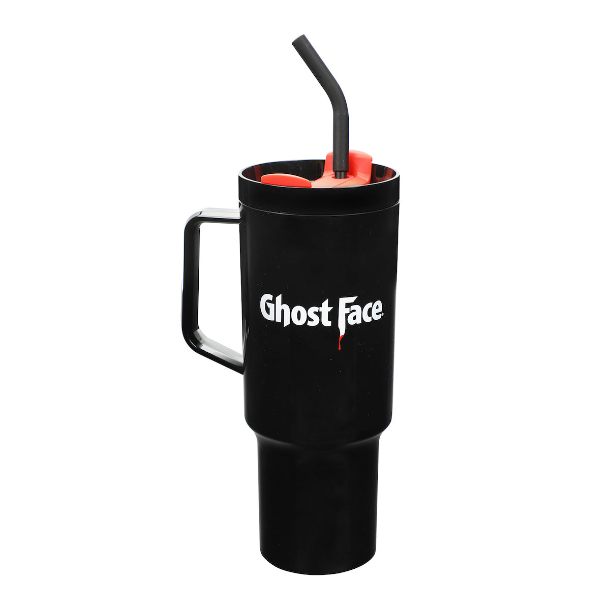 Ghost Face Character Head Black 44 Oz Plastic Tumbler