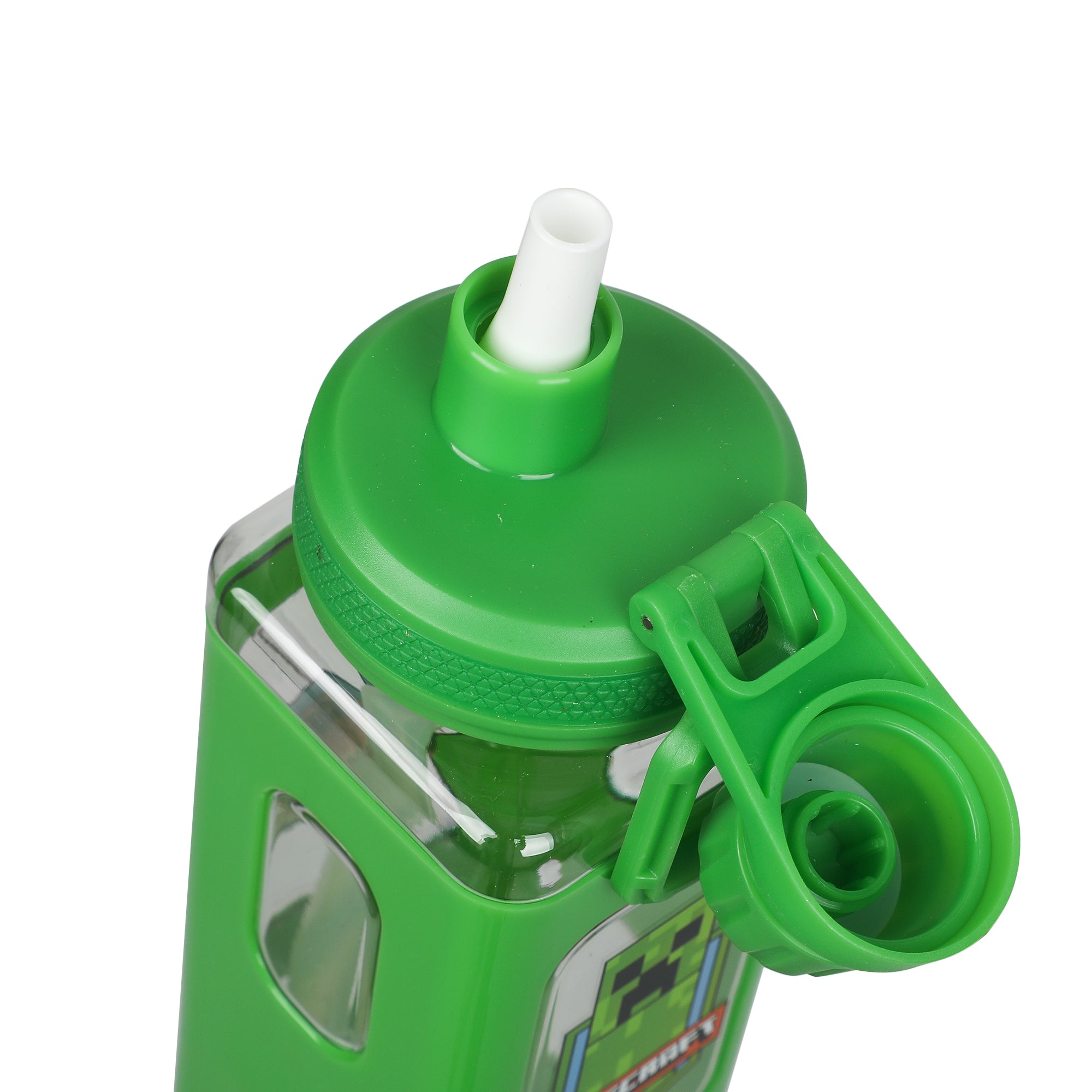 Minecraft Creeper & TNT 24 Oz Square Plastic Water Bottle