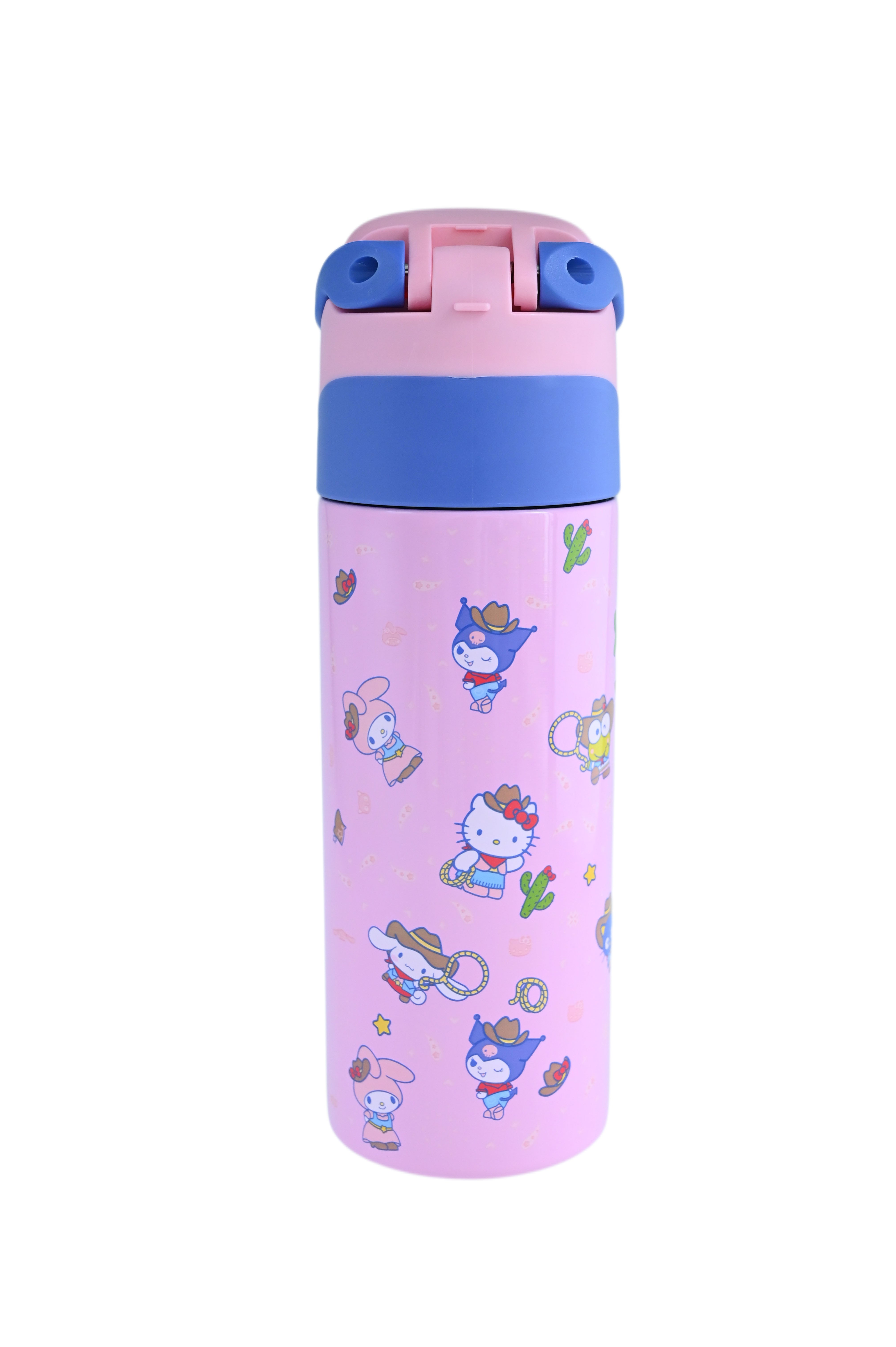 Hello Kitty & Friends All-Over Character Print Pink 24 Oz Stainless Steel Water Bottle