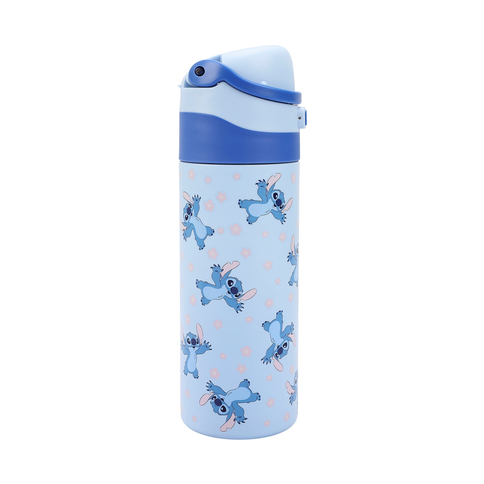 Lilo & Stitch All-Over Stitch Print Blue 24 Oz Stainless Steel Water Bottle