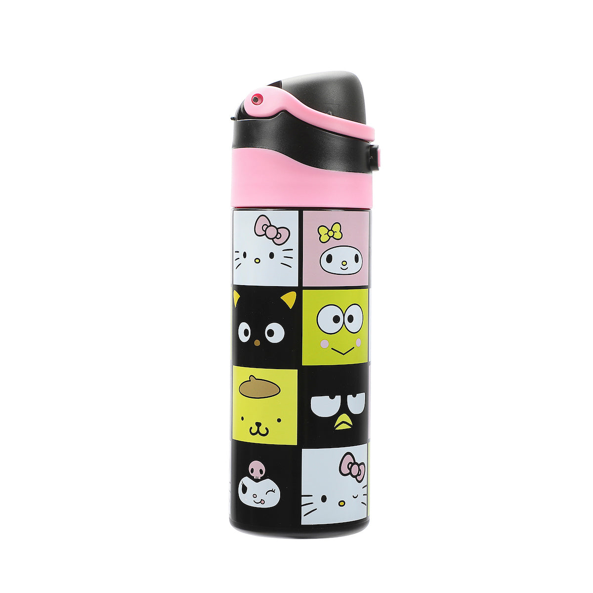 Hello Kitty & Friends Character Face Squares 24 Oz Stainless Steel Water Bottle