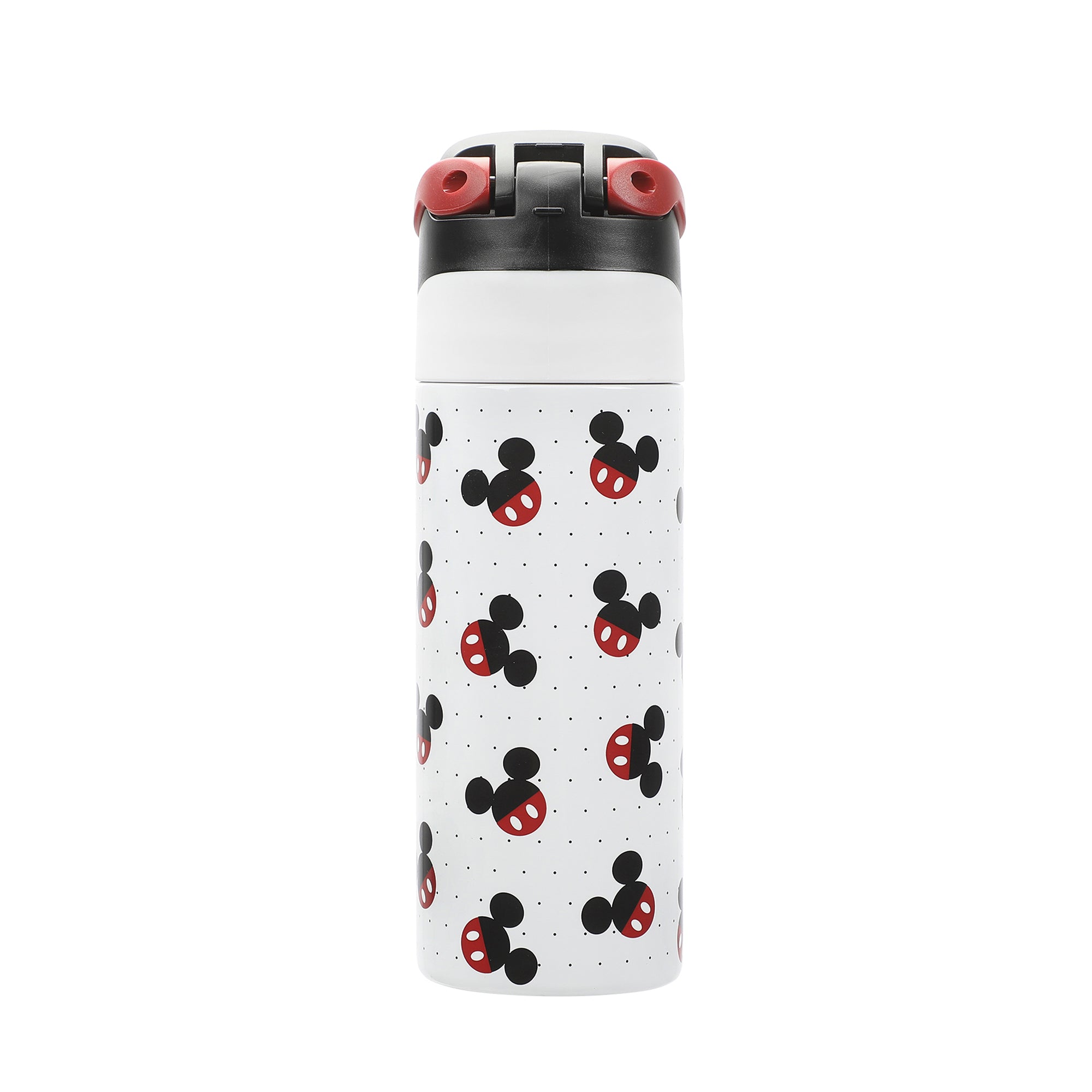 Mickey Mouse Classic Mickey Ears All-Over Print White 24 Oz Stainless Steel Water Bottle