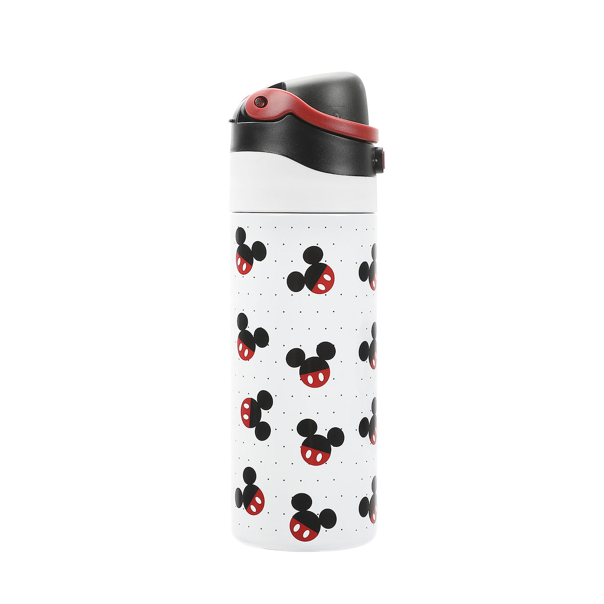 Mickey Mouse Classic Mickey Ears All-Over Print White 24 Oz Stainless Steel Water Bottle