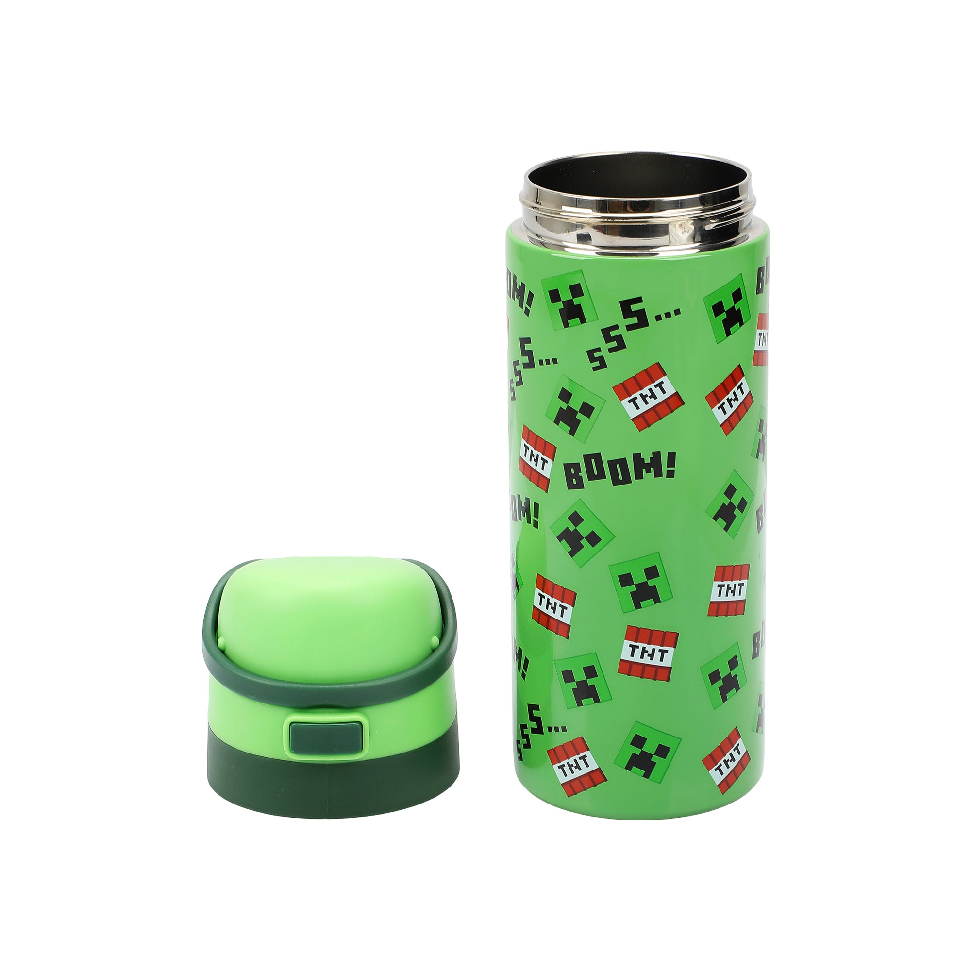 Minecraft Boom Green 24 Oz Stainless Steel Water Bottle