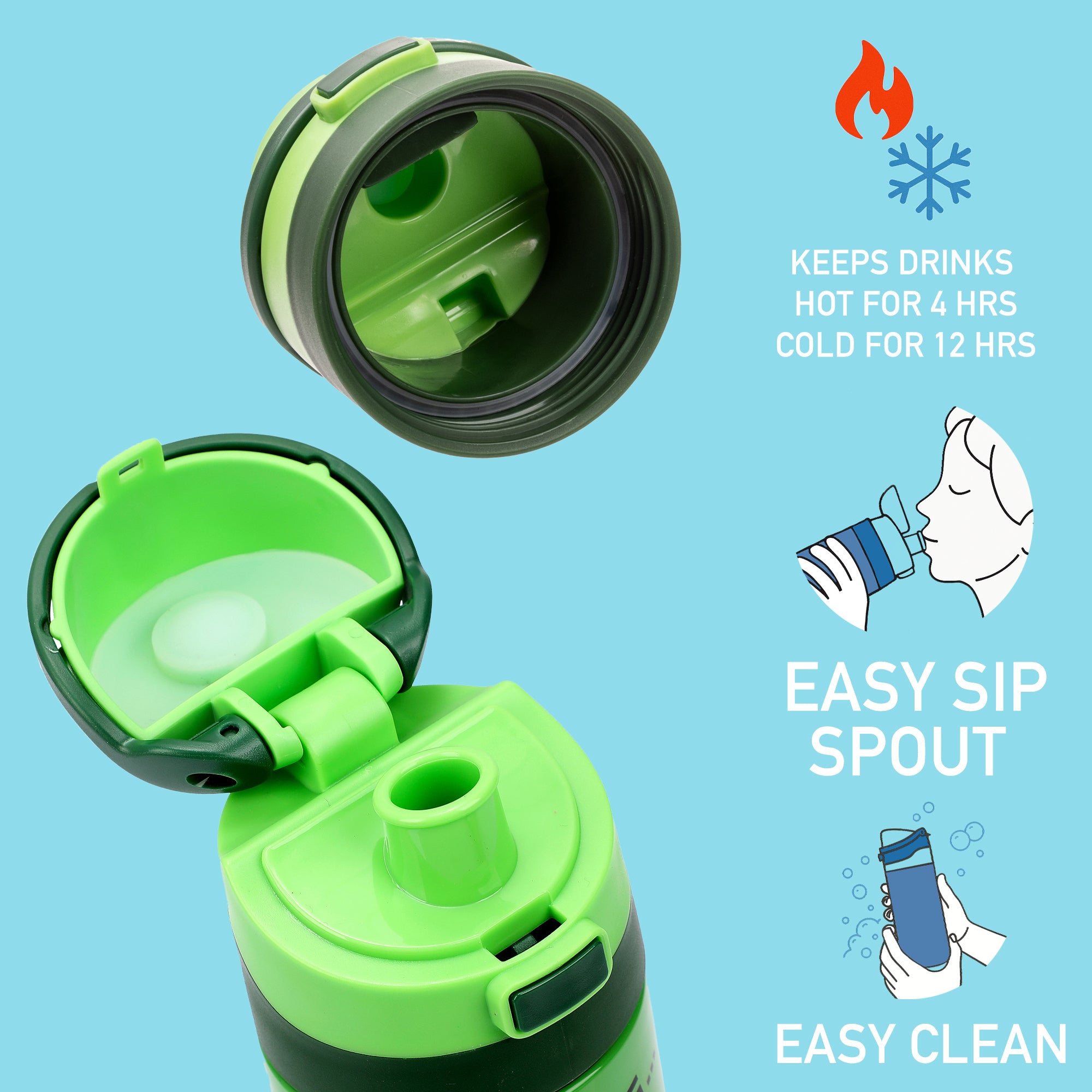 Minecraft Boom Green 24 Oz Stainless Steel Water Bottle