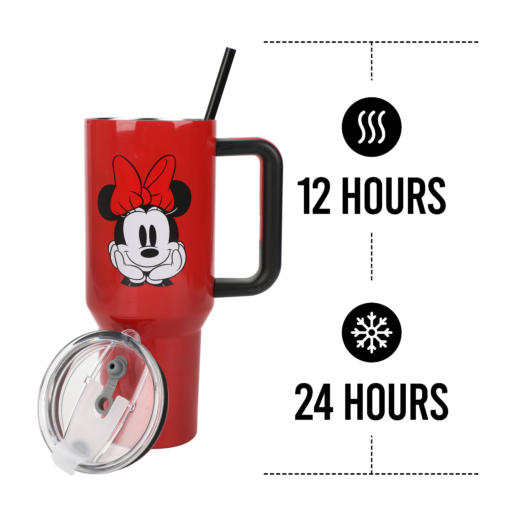 Disney Classic Minnie Mouse 40 Oz Stainless Steel Tumbler
