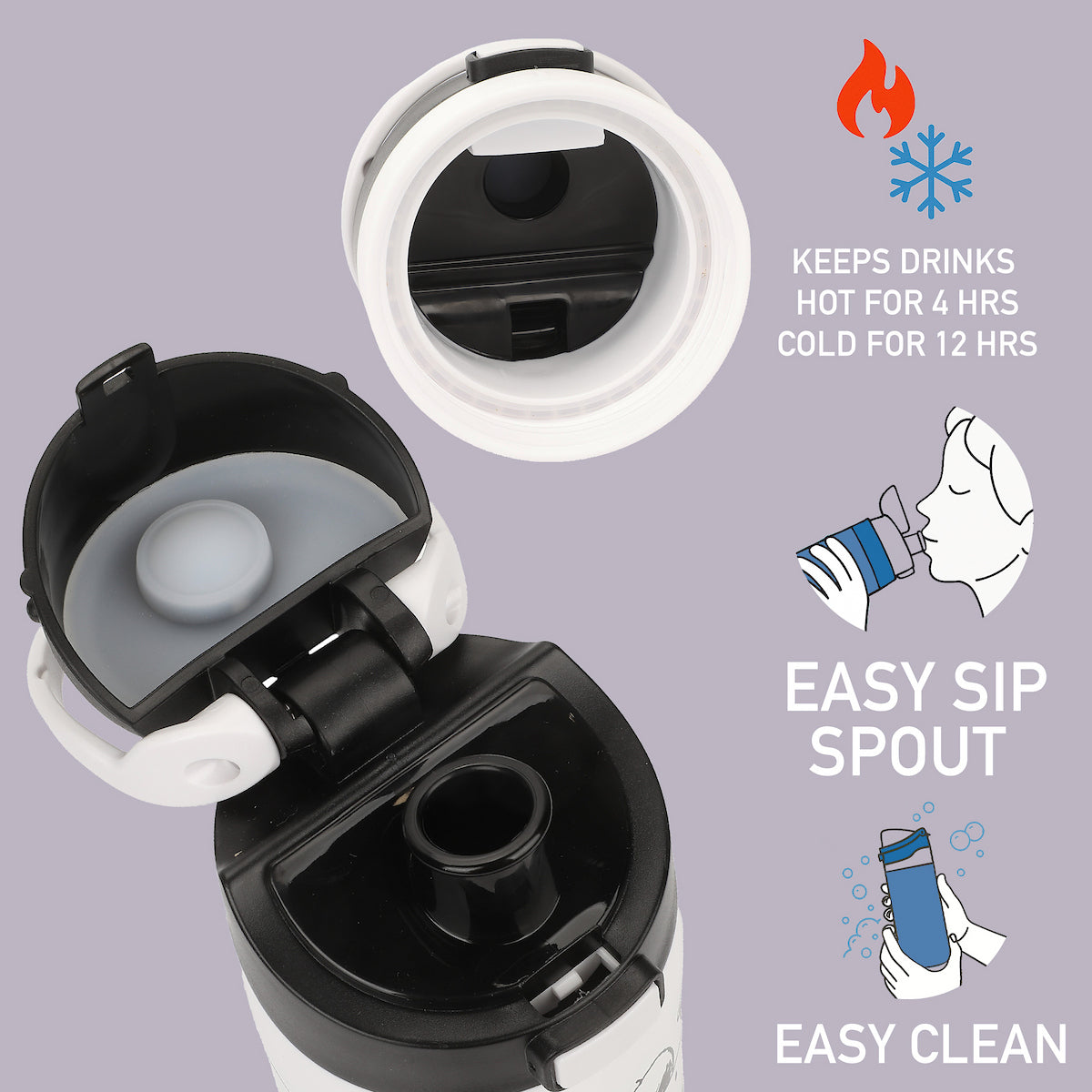 Peanuts Snoopy and Woodstock 24 Oz. Stainless Steel Water Bottle