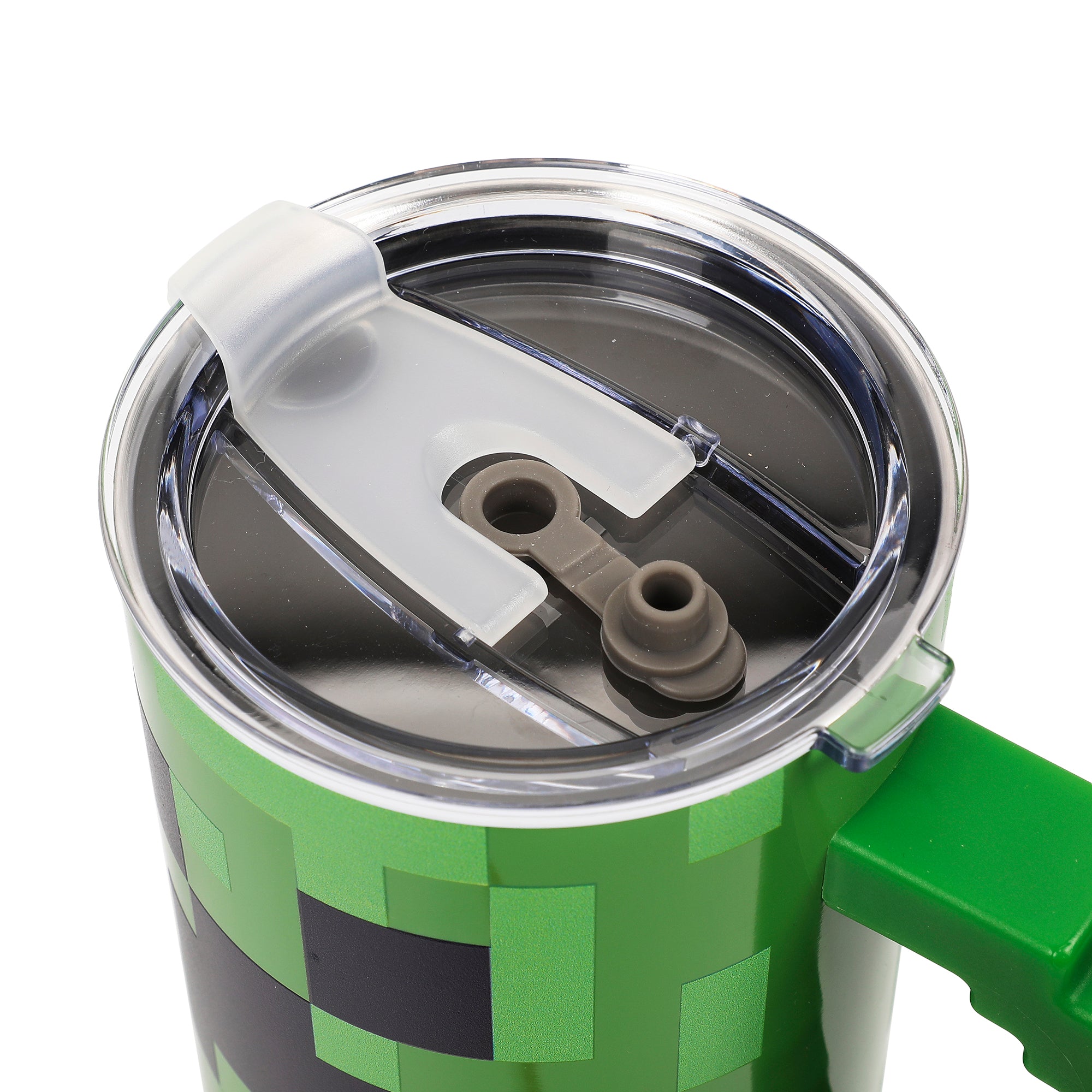 Minecraft Creeper Ultimate 40 Oz. Stainless Steel Tumbler With Pixelated Handle