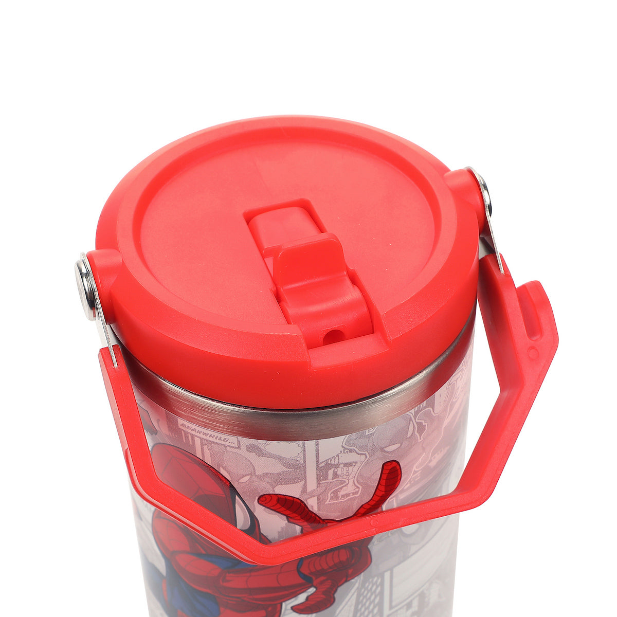 Spider-Man Web Swinging Poses White 40 Oz Stainless Steel Water Bottle