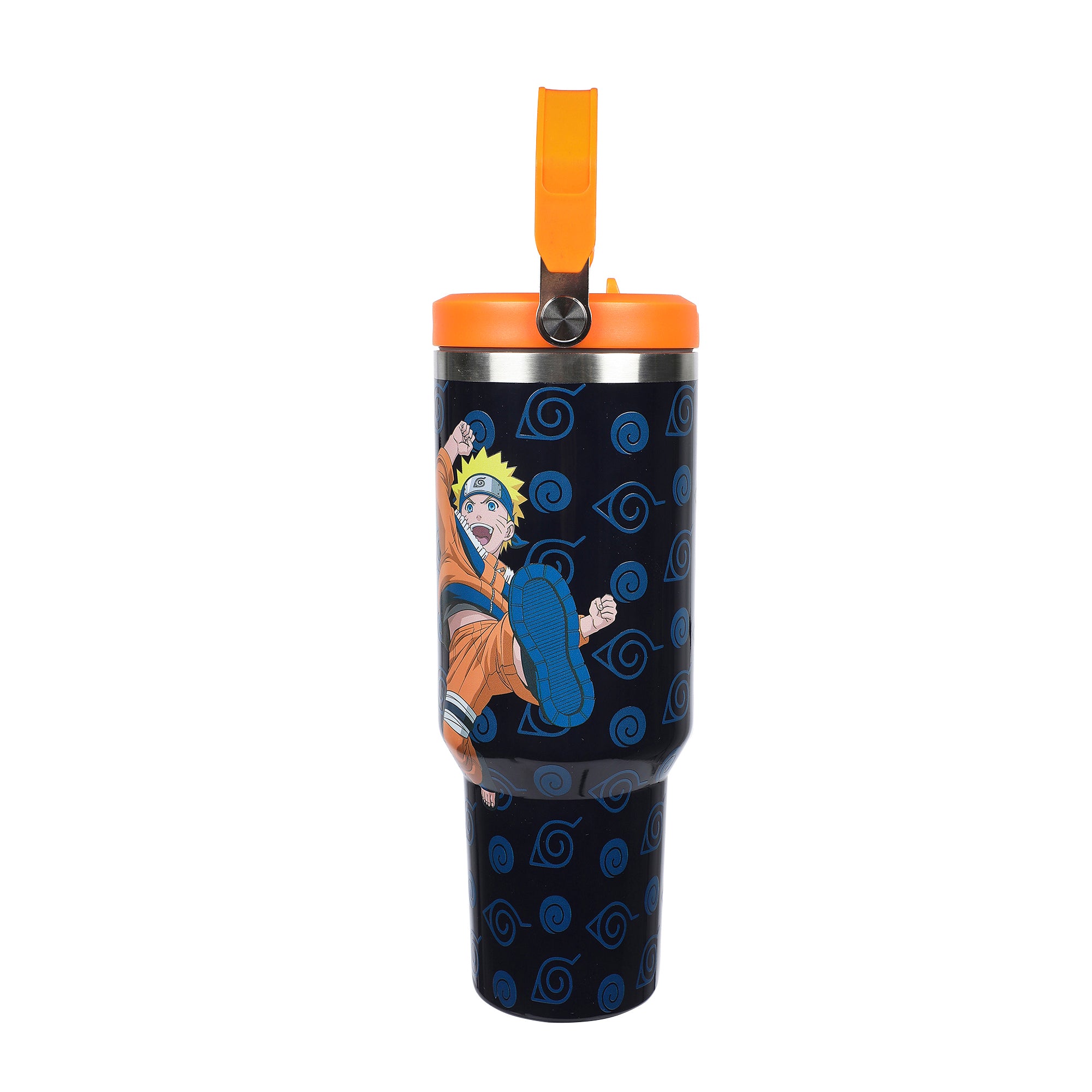 Naruto Character & Icons 40 Oz Black Stainless Steel Water Bottle