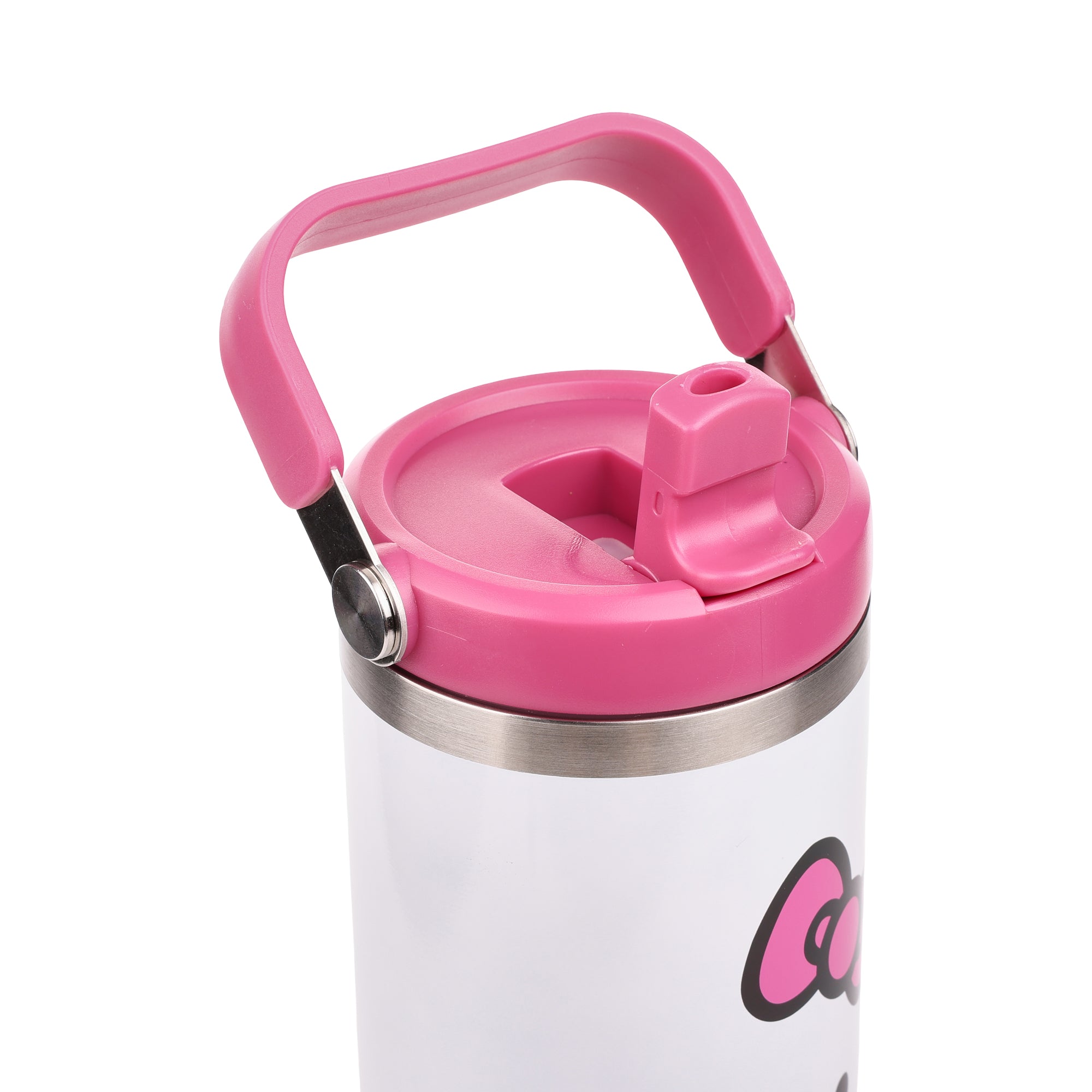 Hello Kitty Big Face 30 Oz White Stainless Steel Water Bottle