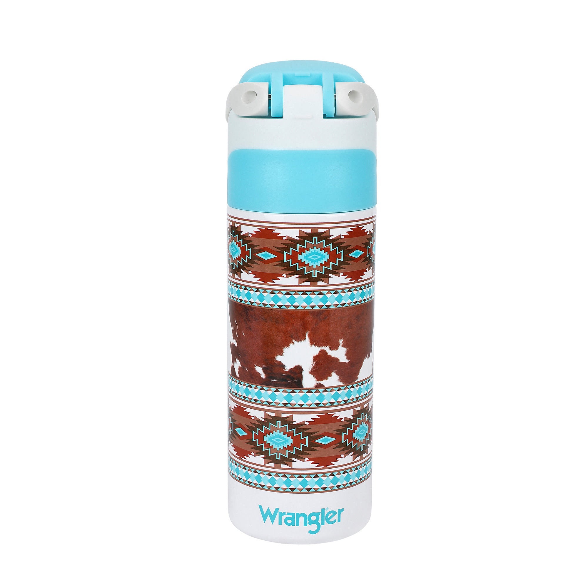 Wrangler Leather Pattern 24 Oz Stainless Steel Water Bottle