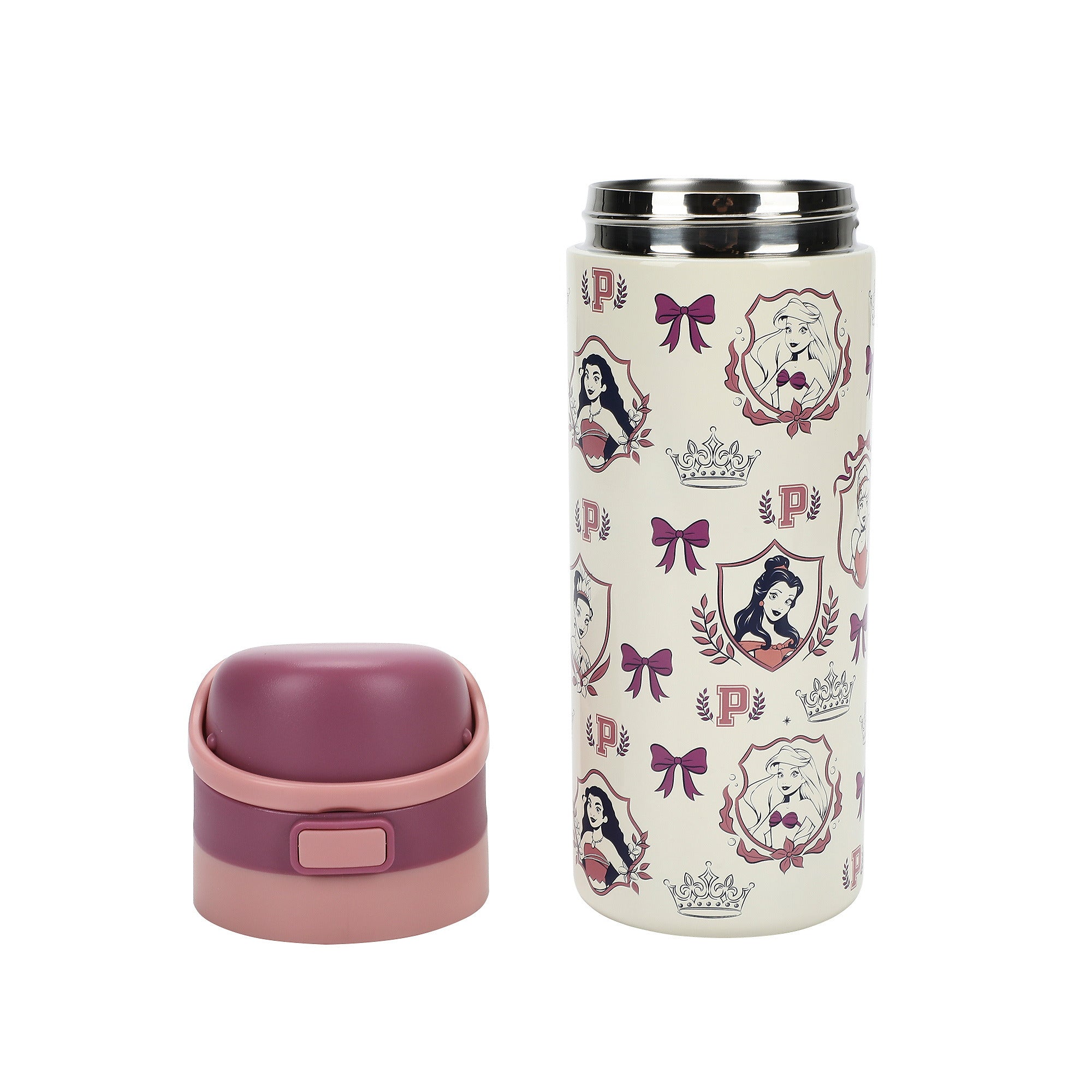 Disney Princess All-Over Character Print 24 Oz Stainless Steel Water Bottle
