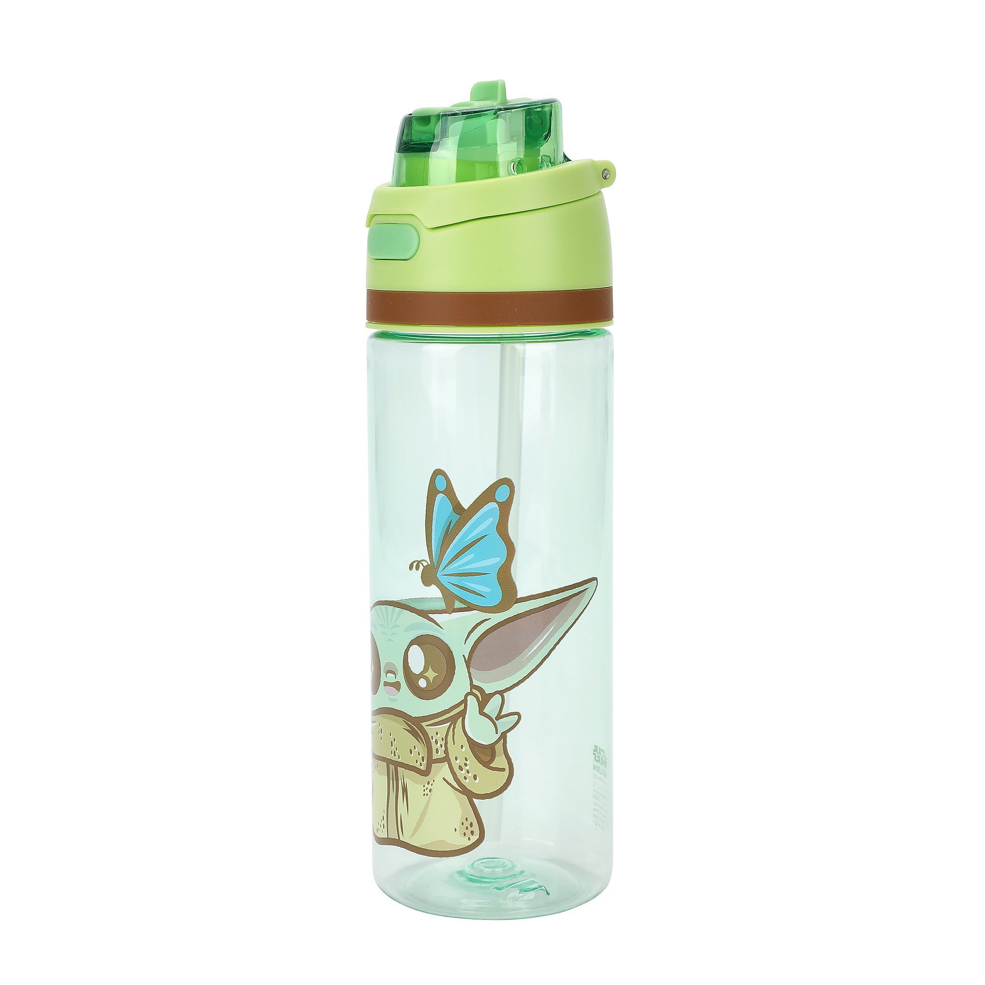 The Mandalorian Baby Grogu 24 oz Plastic Water Bottle On-the-Go Hydration