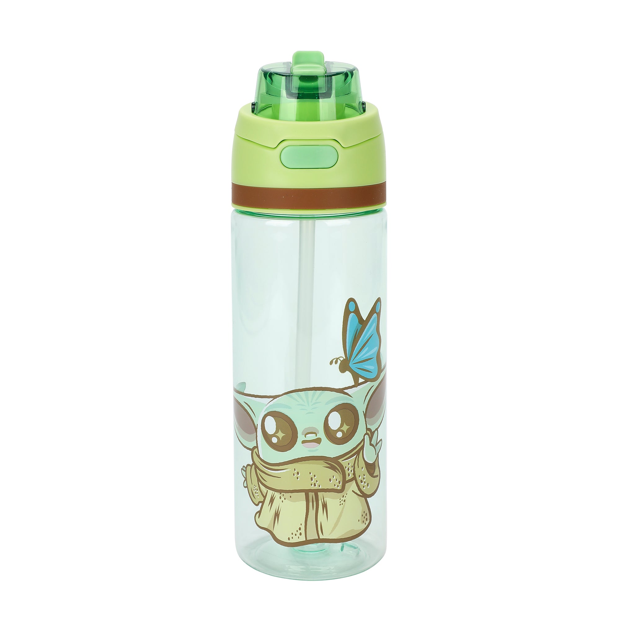 The Mandalorian Baby Grogu 24 oz Plastic Water Bottle On-the-Go Hydration
