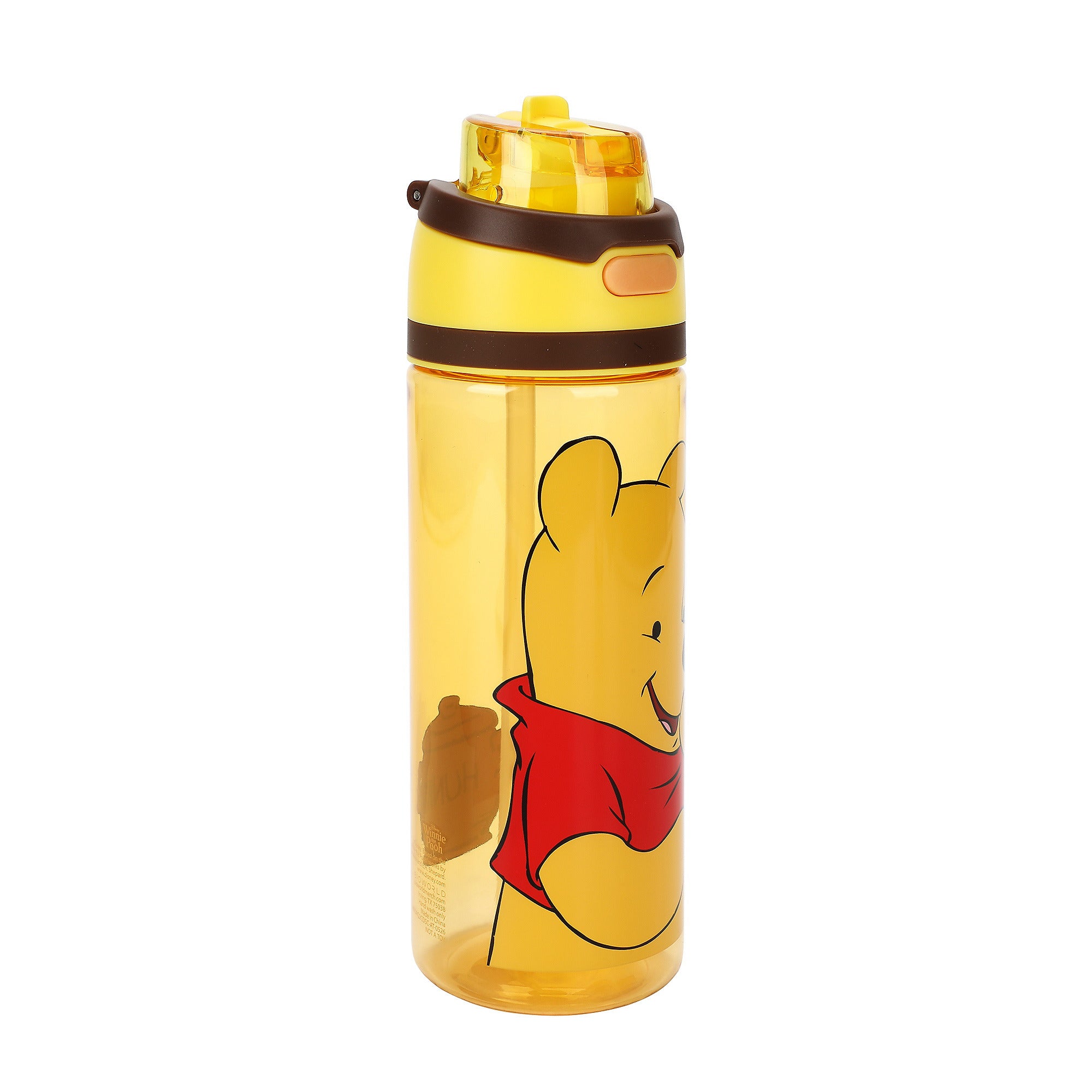 Winnie The Pooh Character Print 24 oz Plastic Water Bottle for School and Everyday Hydration