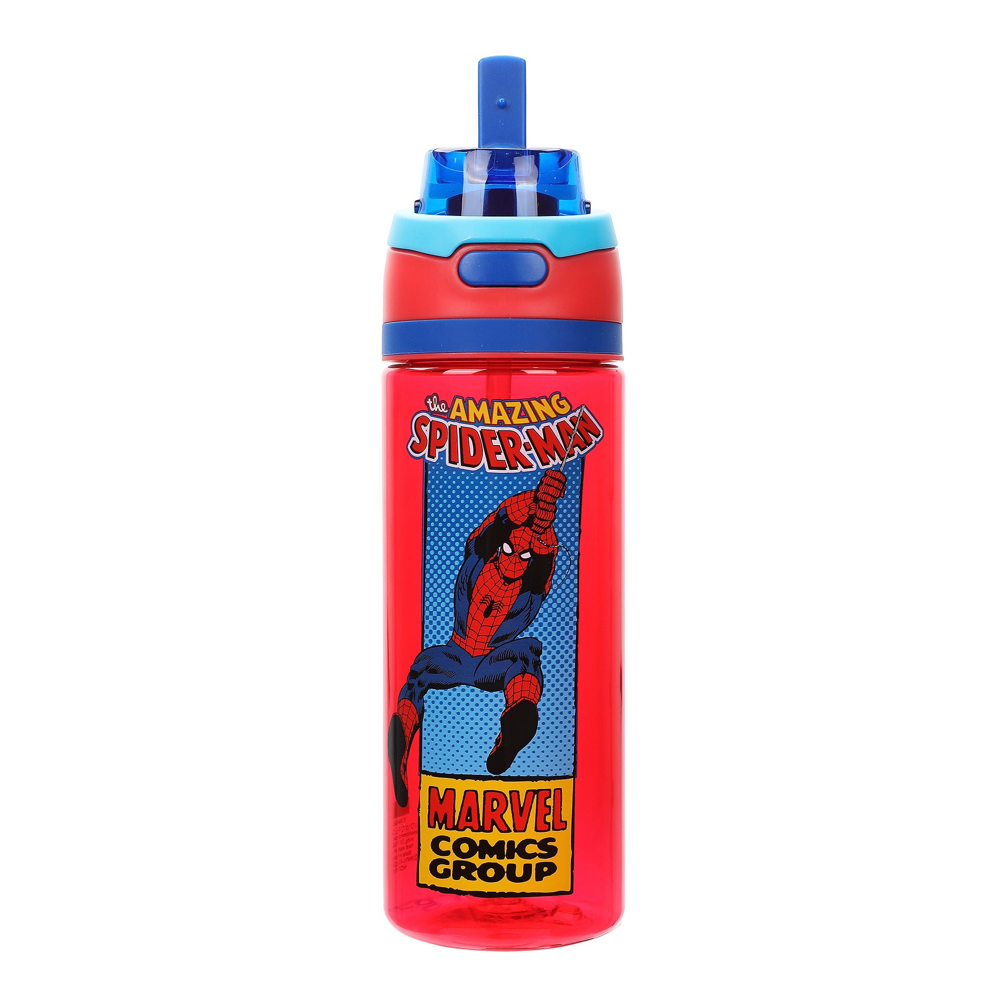 Spider-Man Classic The Amazing Spider-Man Red 24 Oz Plastic Water Bottle With Dual Spout Lid