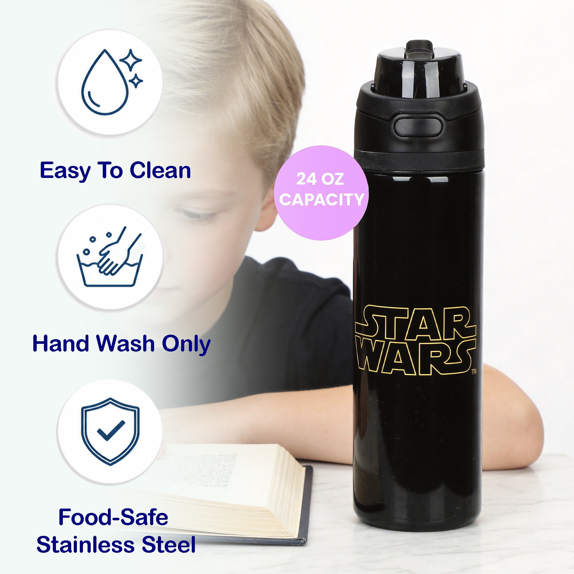Star Wars Episode IV Water Bottle with 24 oz Stainless Steel
