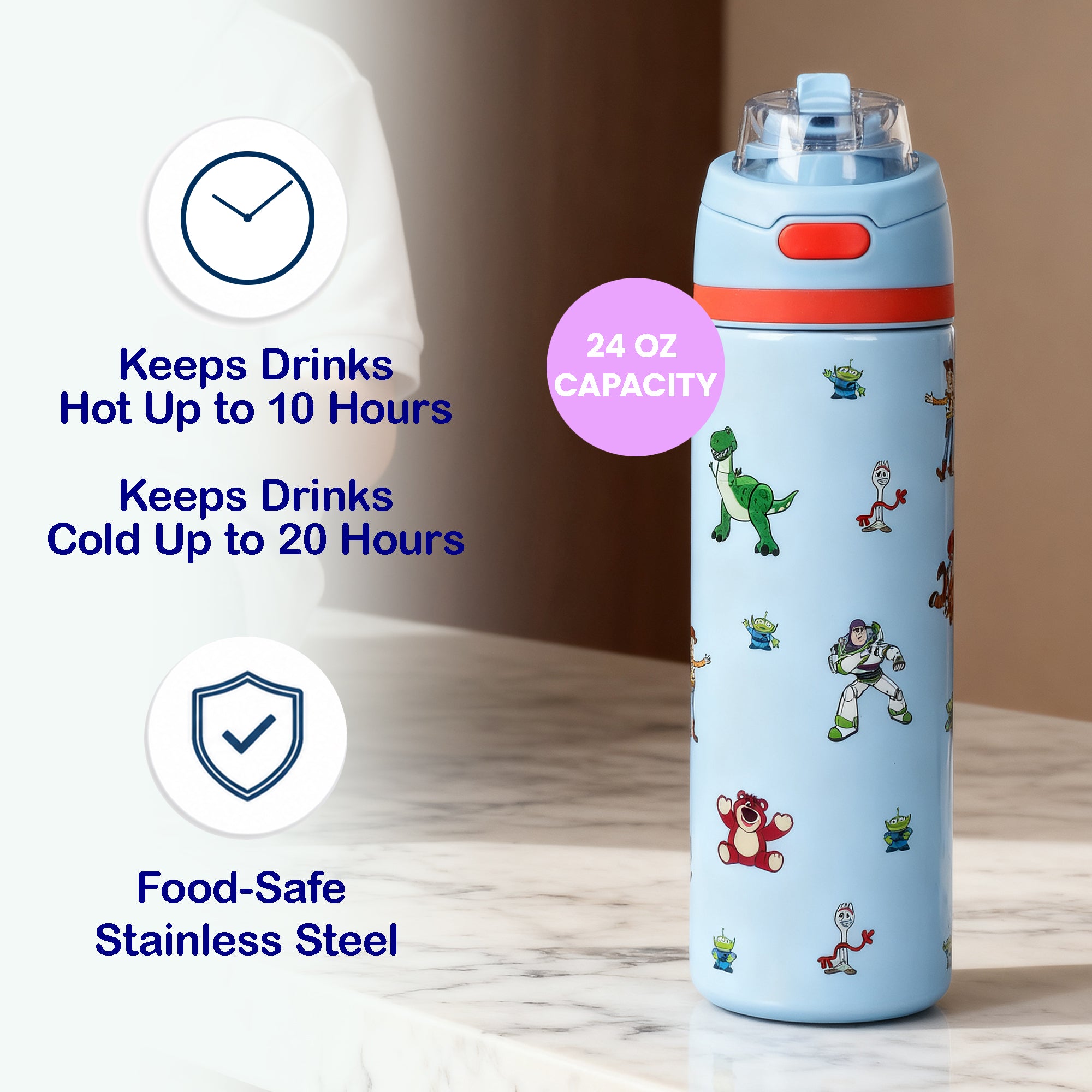 Toy Story AOP 24 oz Stainless Steel Water Bottle