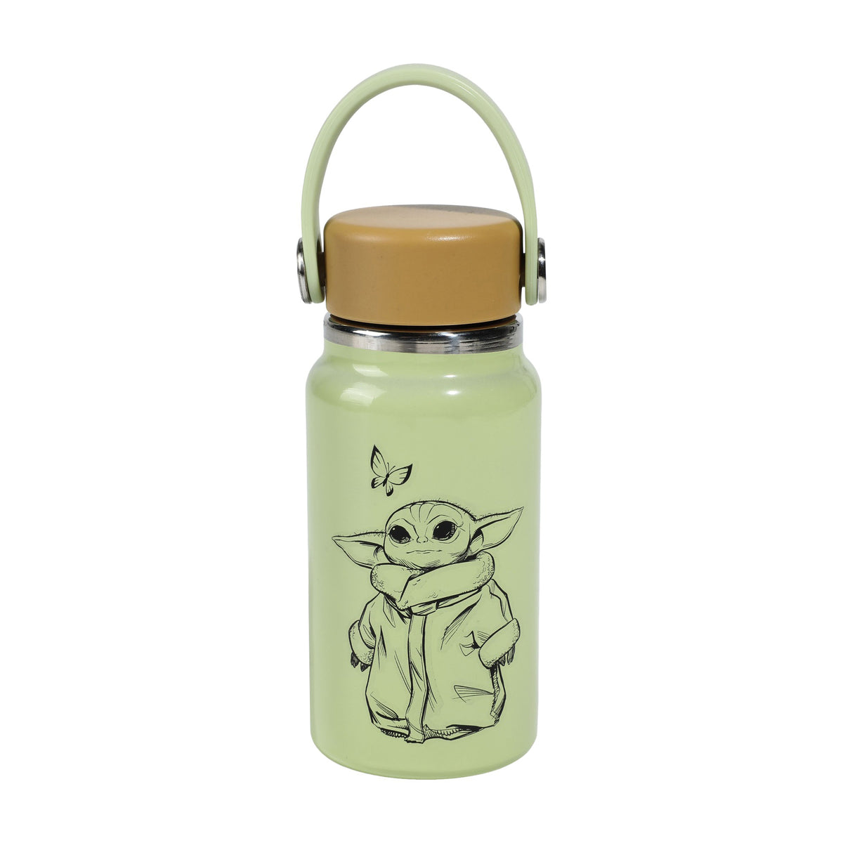 The Mandalorian Grogu Mini Water Bottle 6.7 oz Stainless Steel