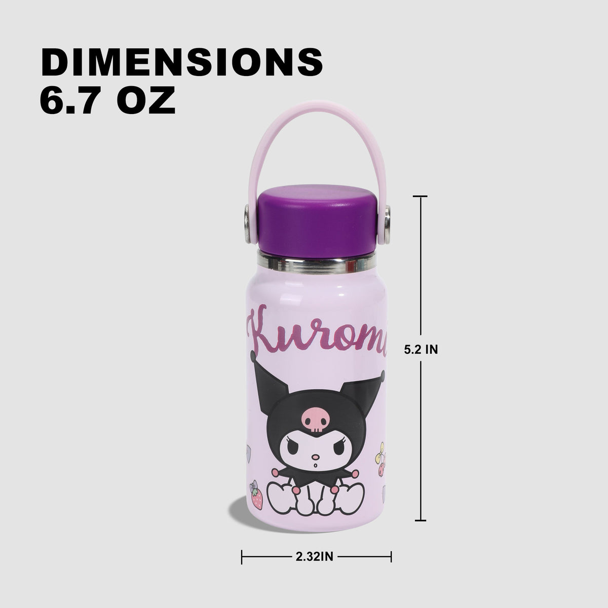 Kuromi Character 7 oz Mini Vacuum Stainless Steel Water Bottle