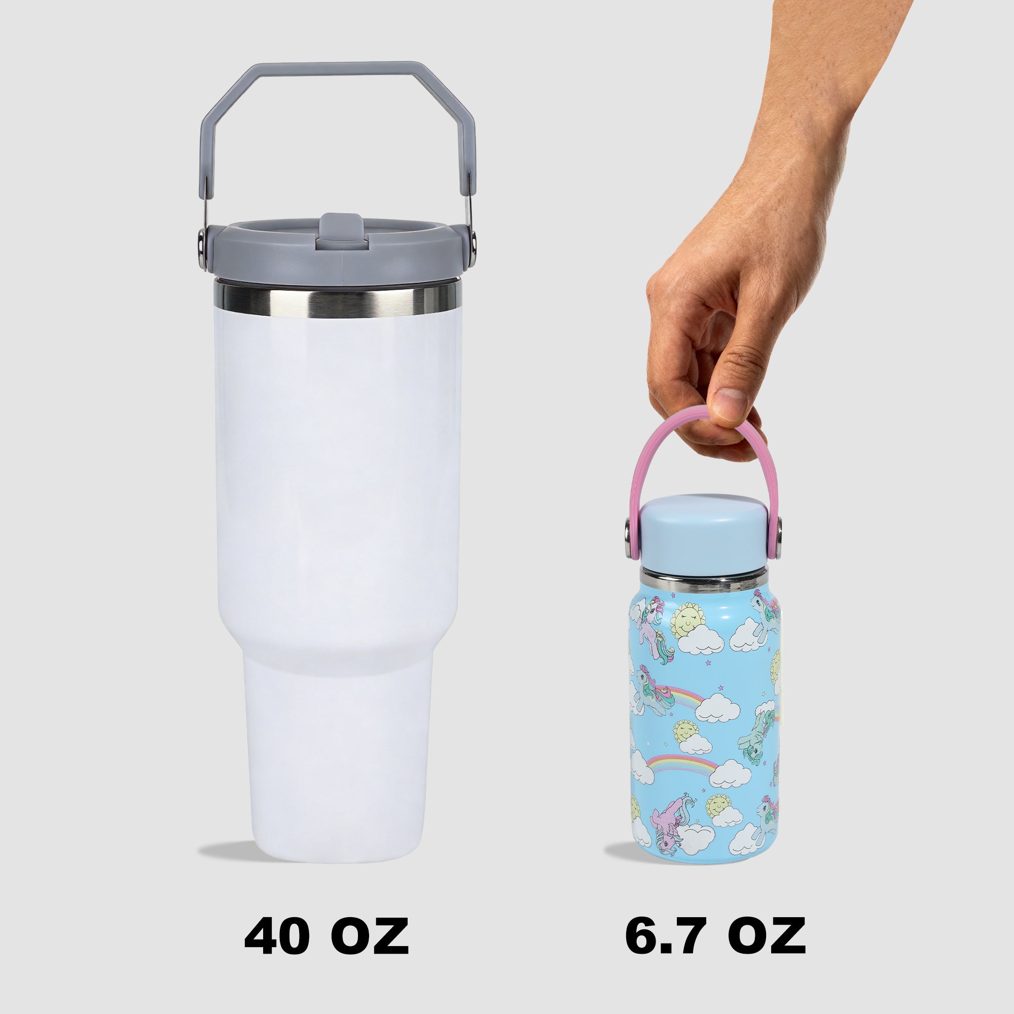My Little Pony Retro Blue Stainless Steel 6.7 Oz Mini Water Bottle