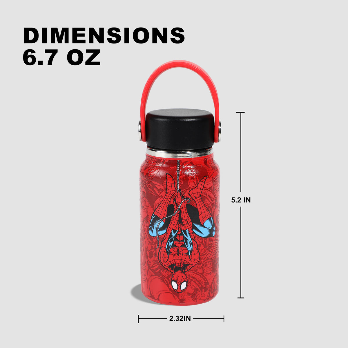 Marvel Comics Presents Red Mini Water Bottle 7 oz Vacuum Sealed