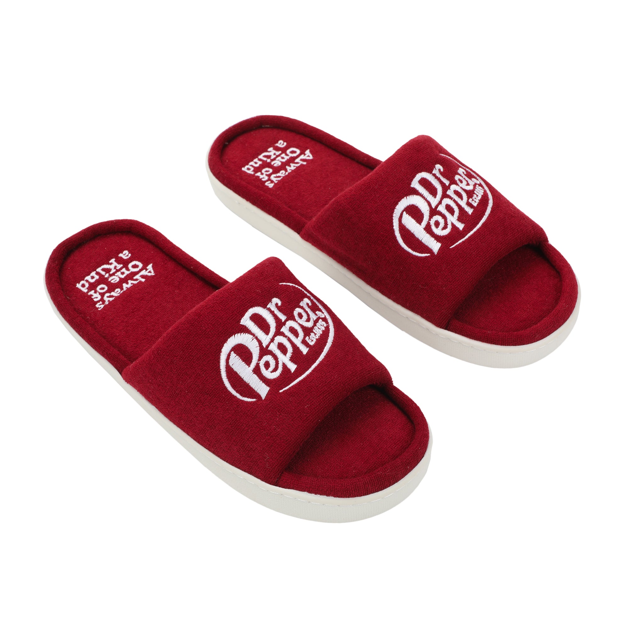Dr Pepper Always One Of A Kind Men's Red Slide Slippers
-Small