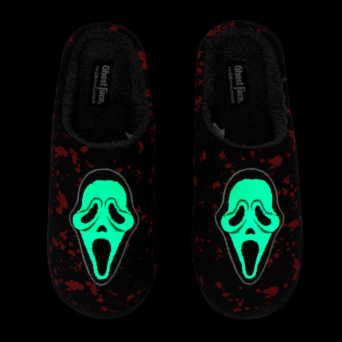 Ghostface Mask & Blood Splatter Adult Black Scuffs