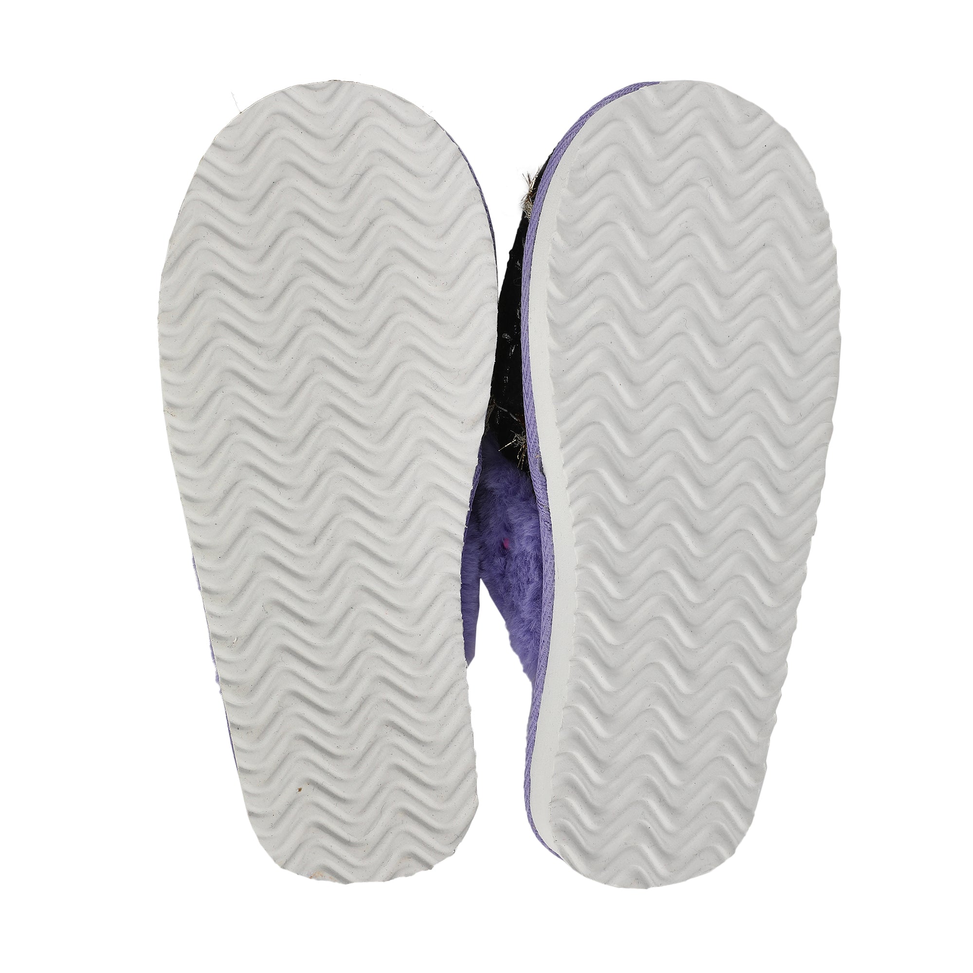 Kuromi Character & Rhinestones Women's Black Tweed Mules