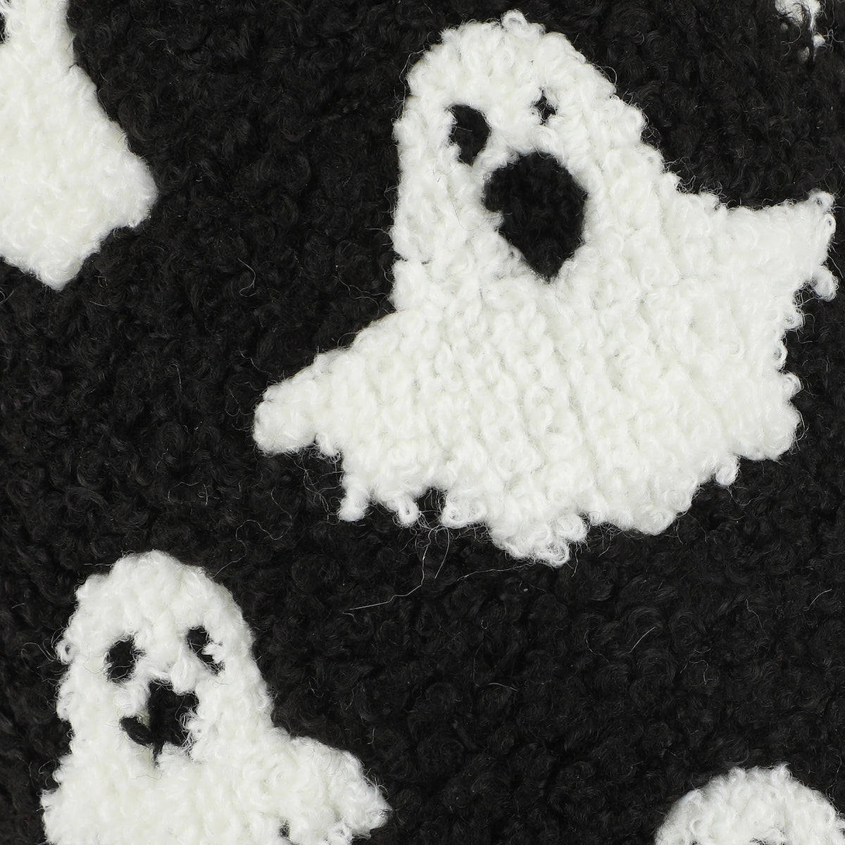 Halloween Ghosts Adult Black Scuff Slippers