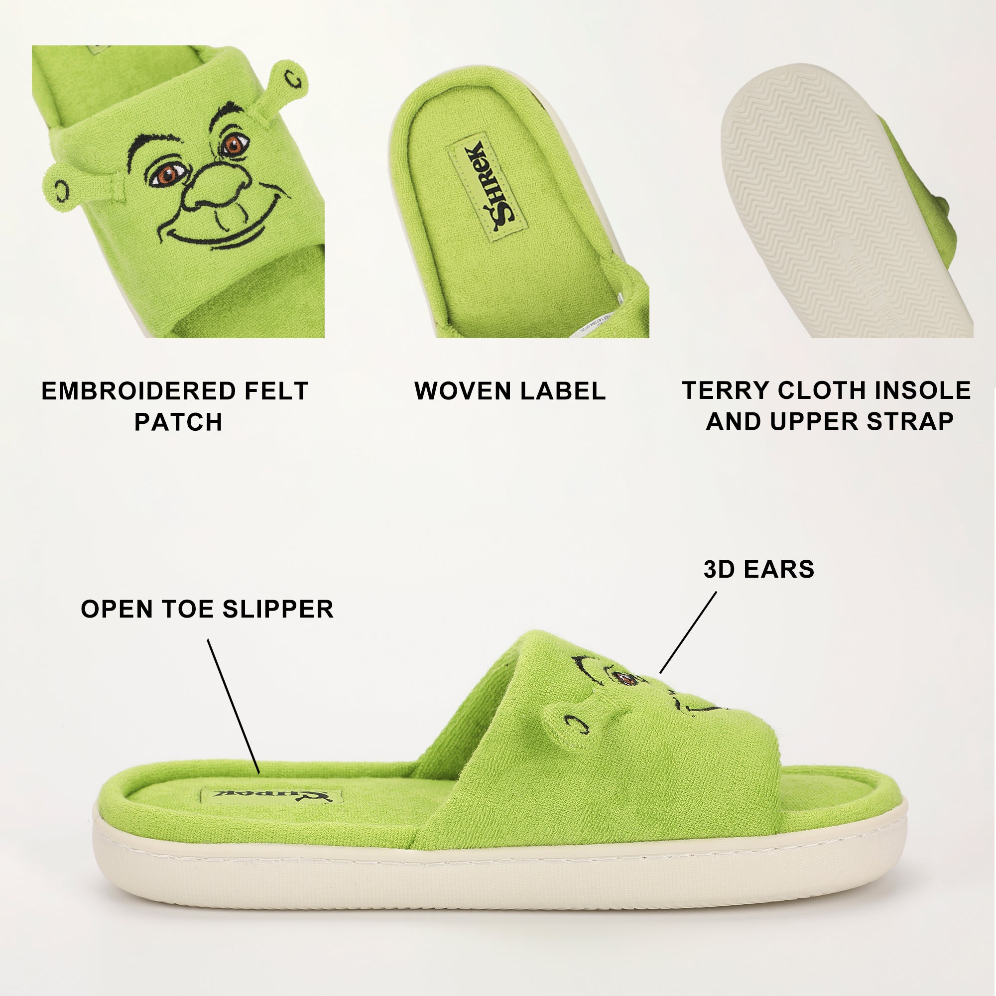 Shrek Big Face Shrek Men's Open Toe Slipper