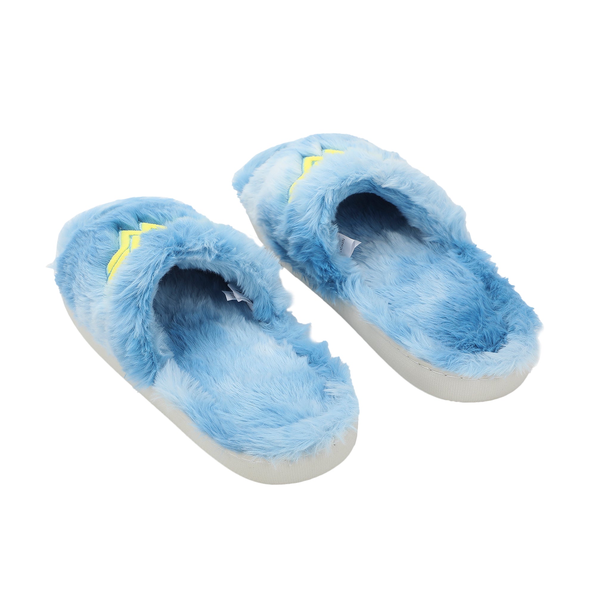 Wonder Woman Embroidered Logo Patch Women's Blue Open-Toed Slippers